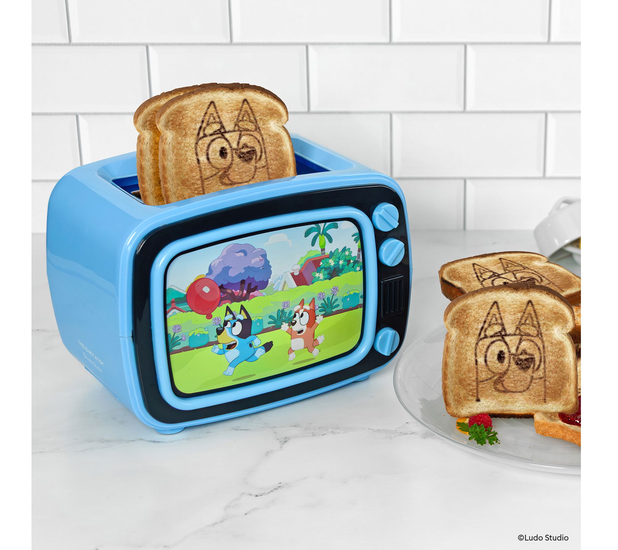 Uncanny Bluey Retro Light Up TV Toaster