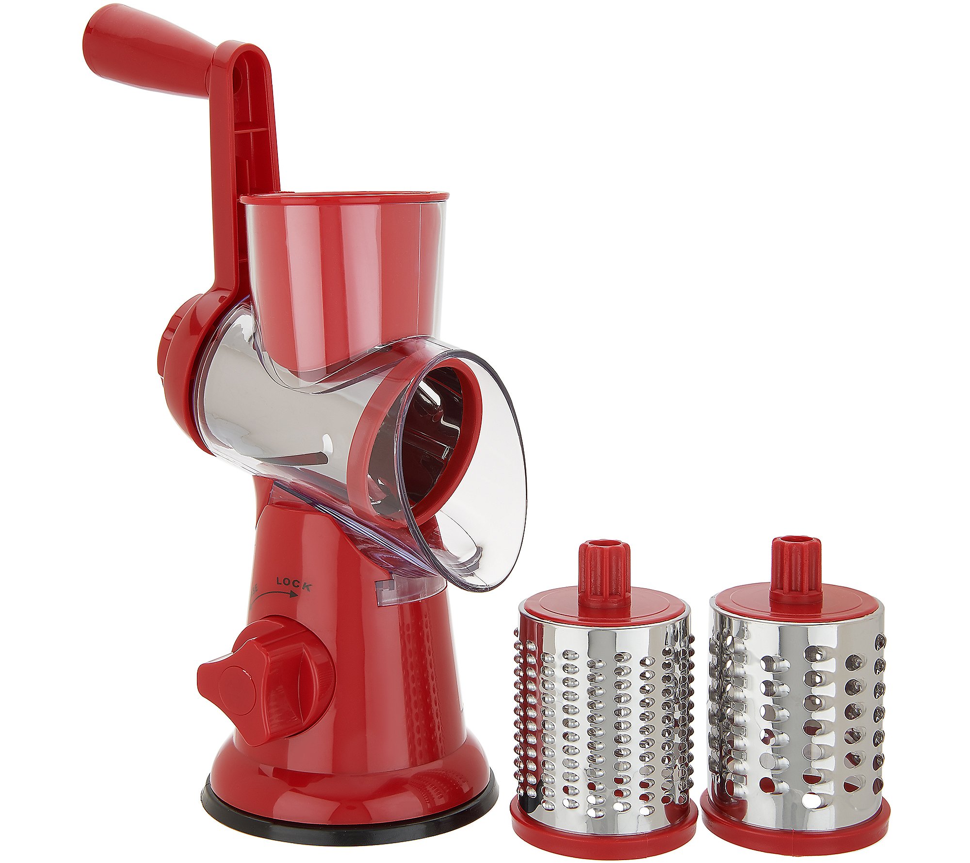 House2Home Countertop Suction Slicer and Grater with 3 Barrels
