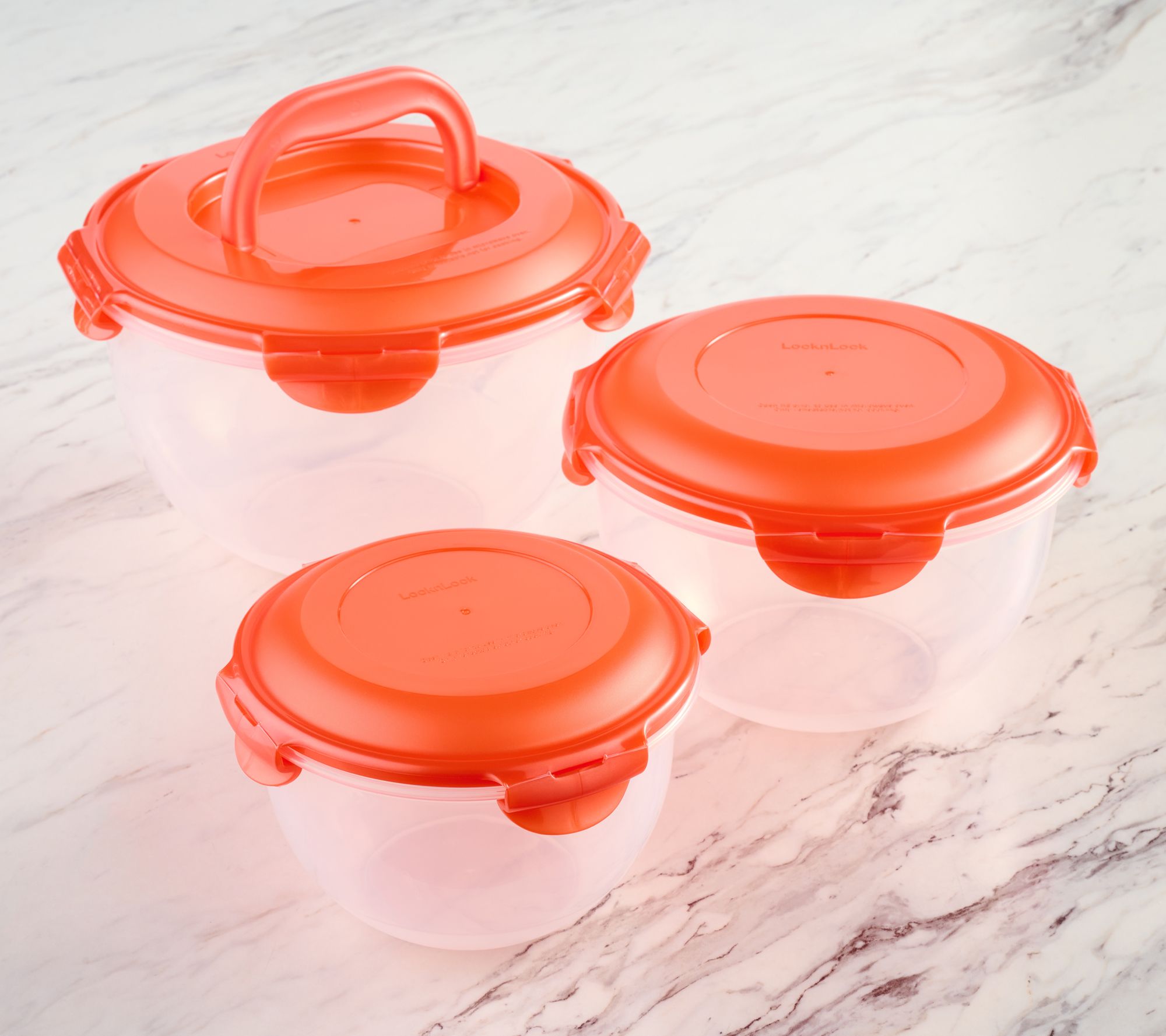 LocknLock 3-Piece Nestable Large Tulip Bowls - QVC.com