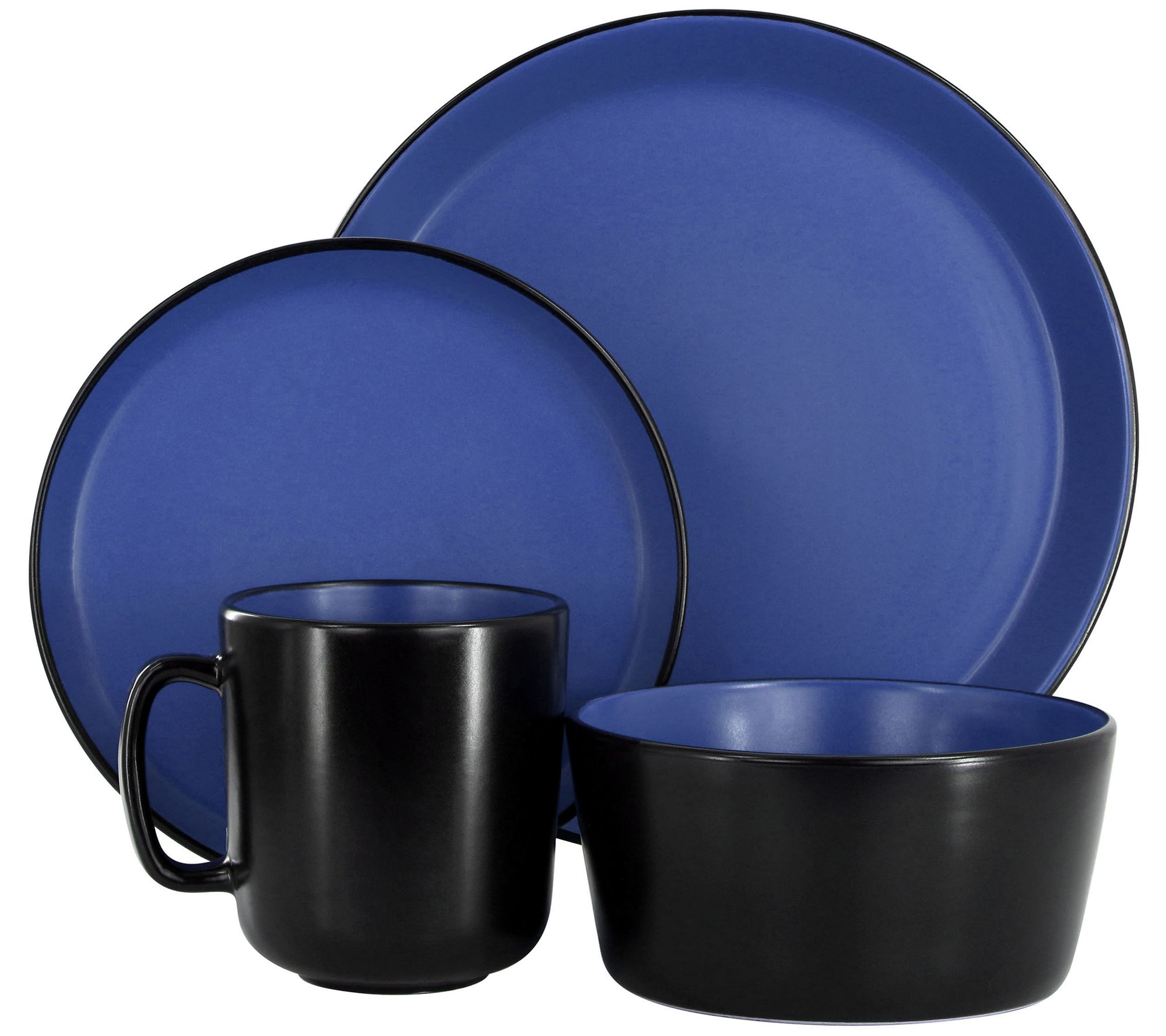 Elama Bacarra 16 Piece Stoneware Dinnerware Set - QVC.com