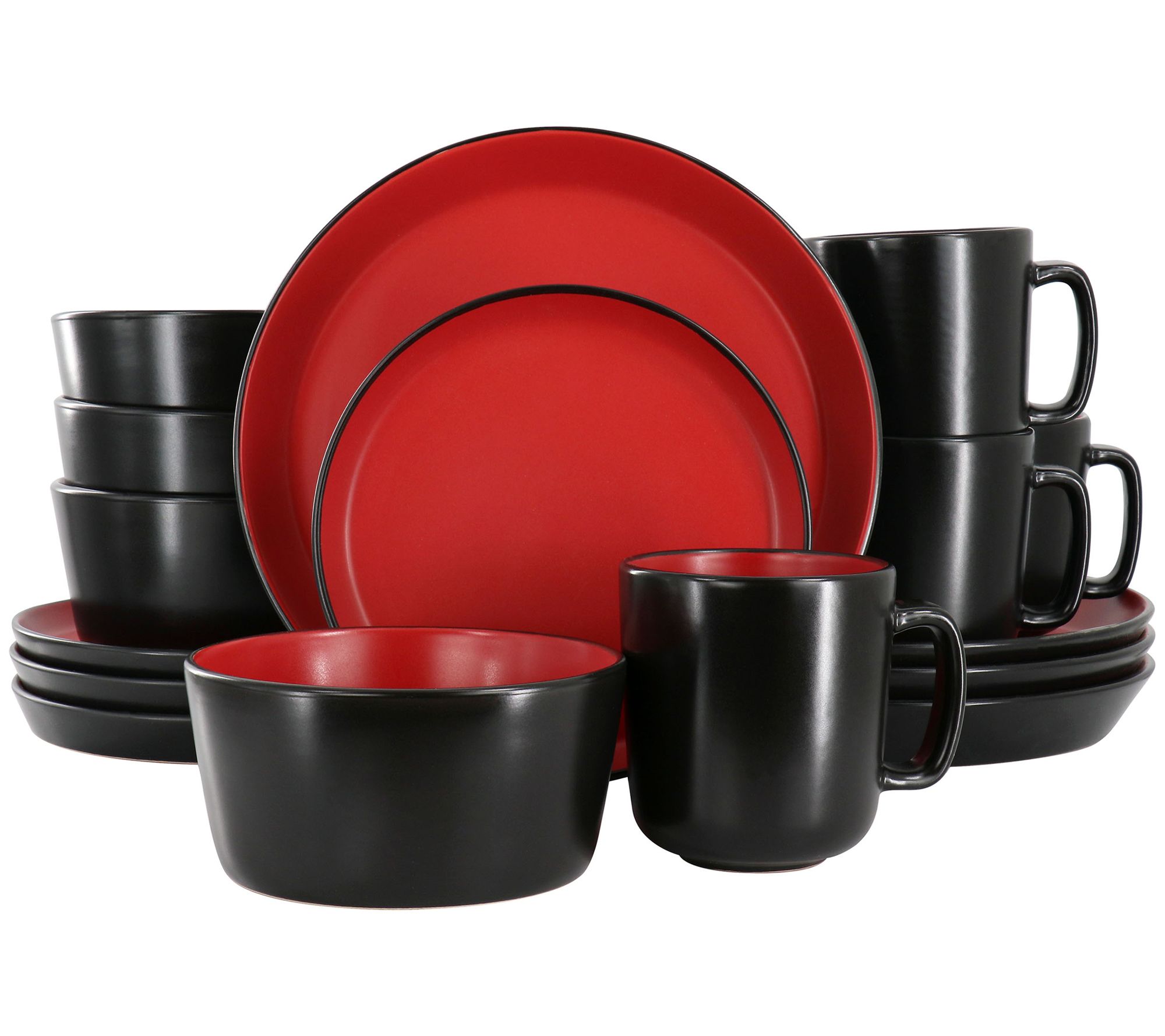 Elama Bacarra 16 Piece Stoneware Dinnerware Set