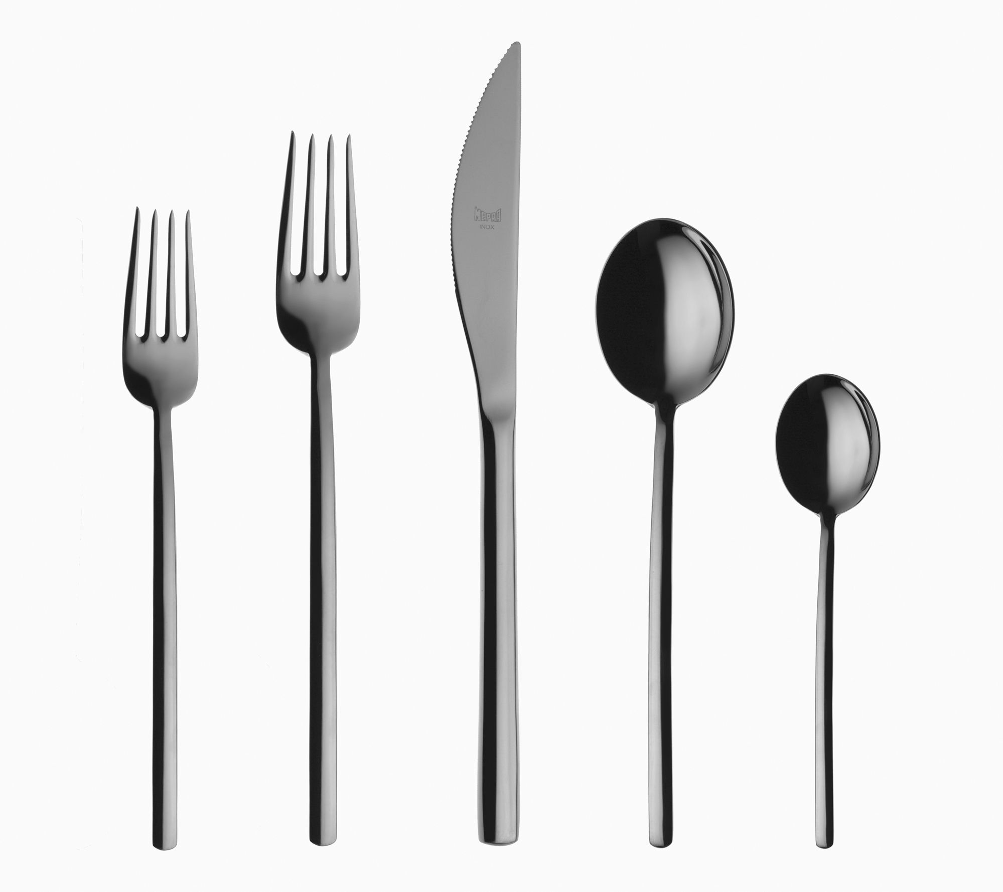 Mepra Due Black Gold Flatware 20-Piece  Set