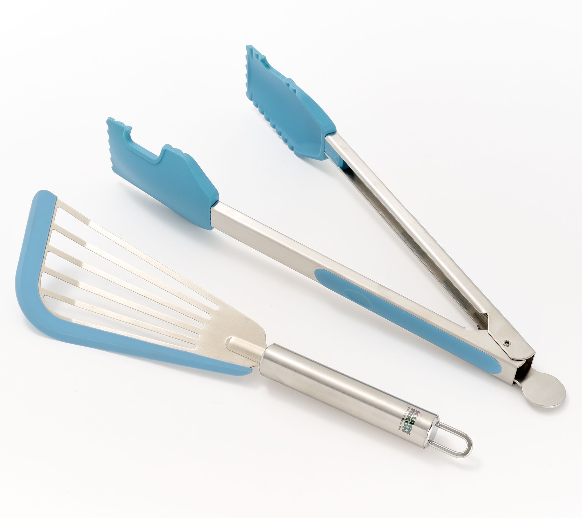  Kuhn Rikon Stainless Steel Essential Tong and Spatula Set