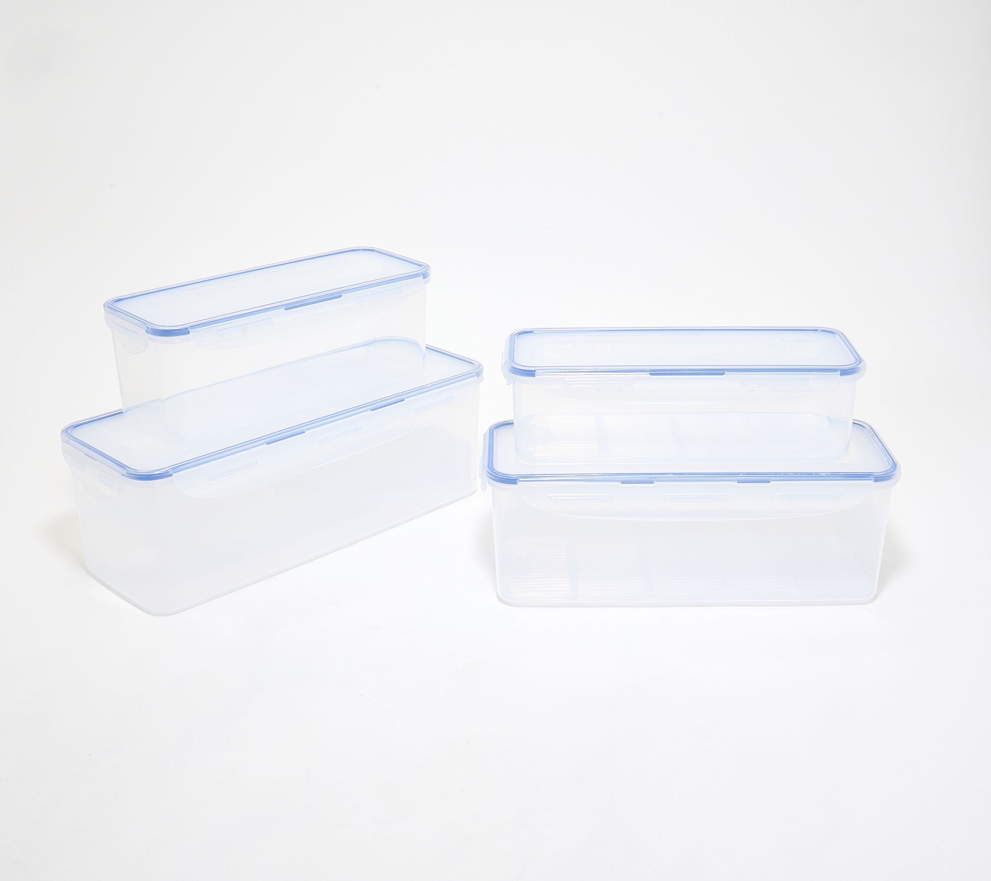 LocknLock 4-Pc Rectangle Fridge Storage Containers w/ Drip Trays