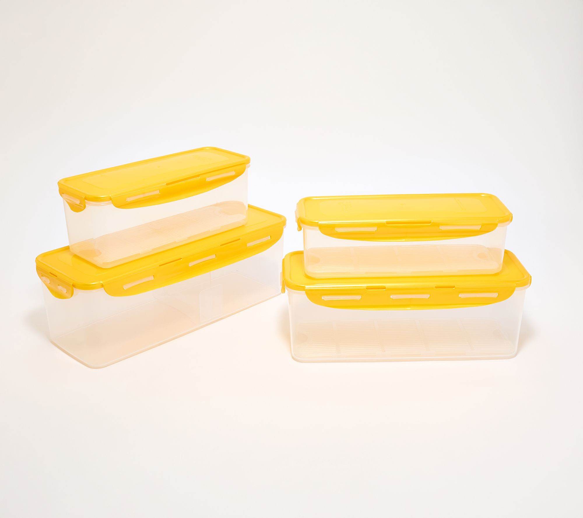 LocknLock 4-Pc Rectangle Fridge Storage Containers w/ Drip Trays