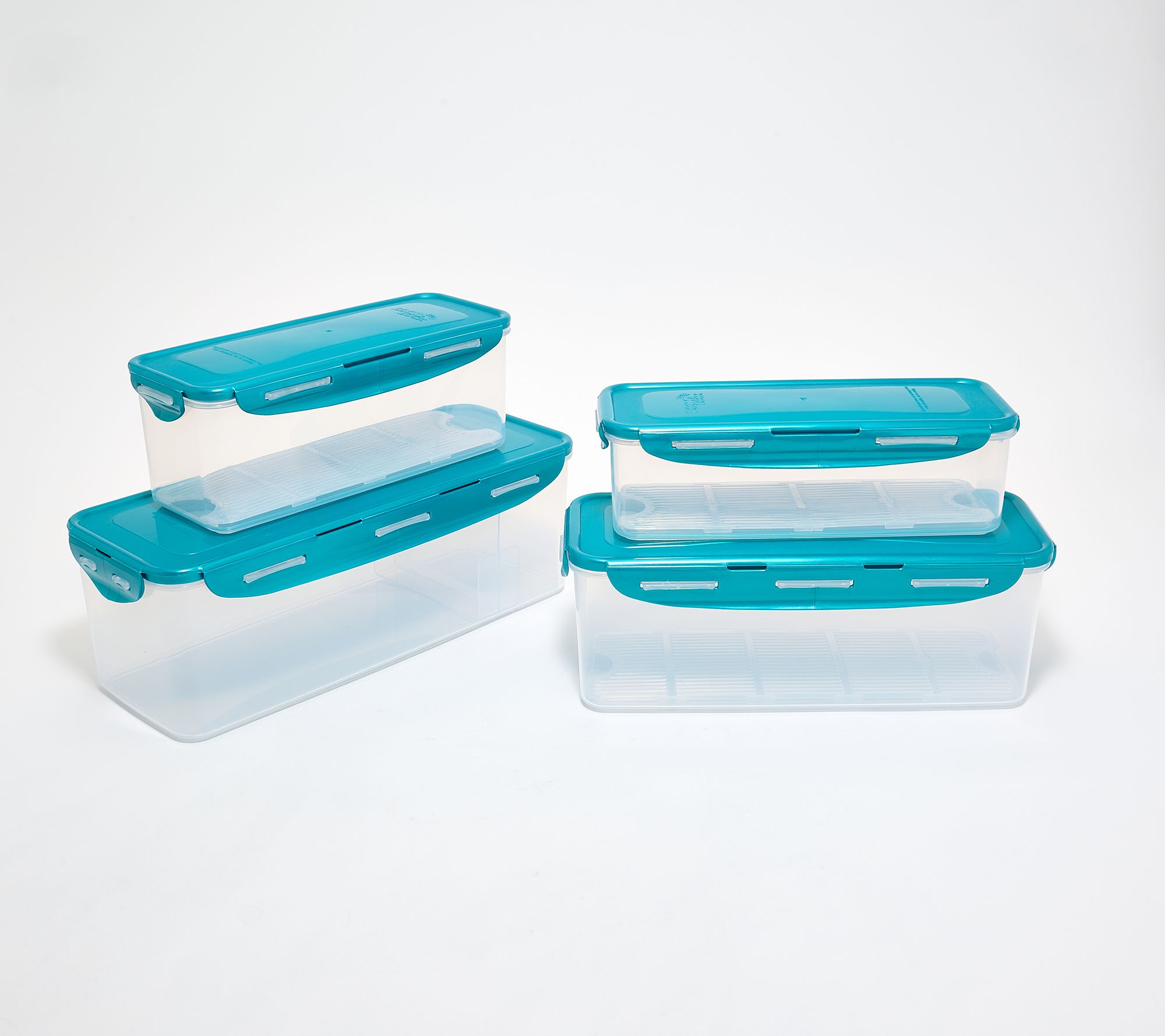 LocknLock 4-Pc Rectangle Fridge Storage Containers w/ Drip Trays