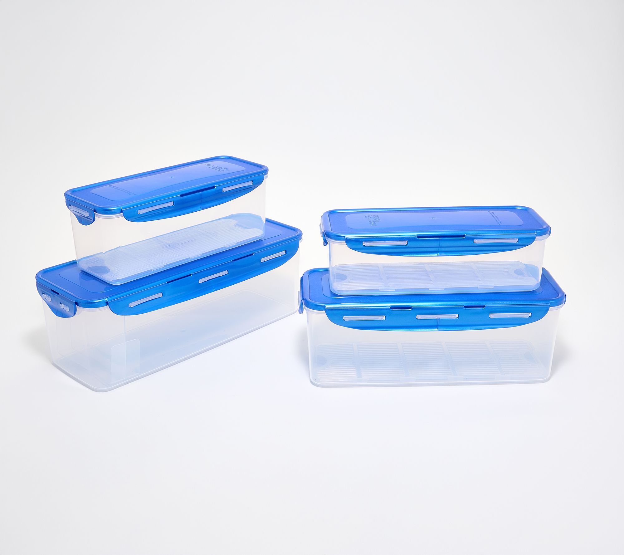 LocknLock 4-Pc Rectangle Fridge Storage Containers w/ Drip Trays