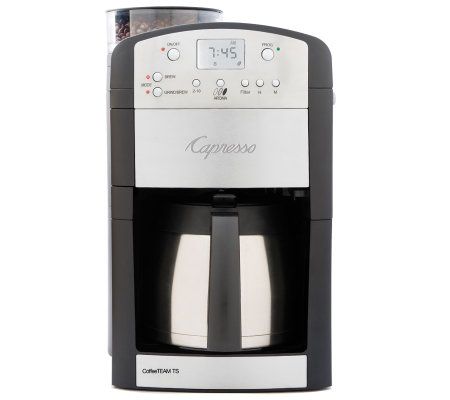 Capresso CoffeeTeam GS Coffee Maker & Conical Grinder Combination