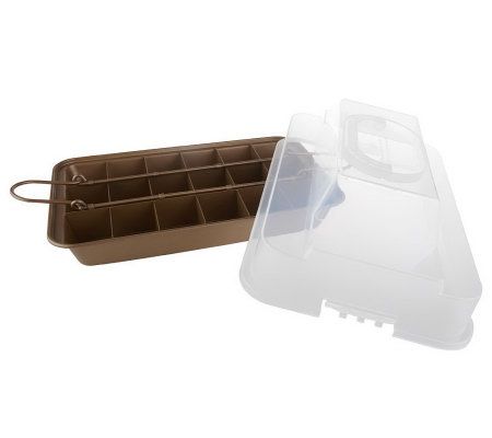 Slice Solutions Brownie Pan with Divider and Rack 