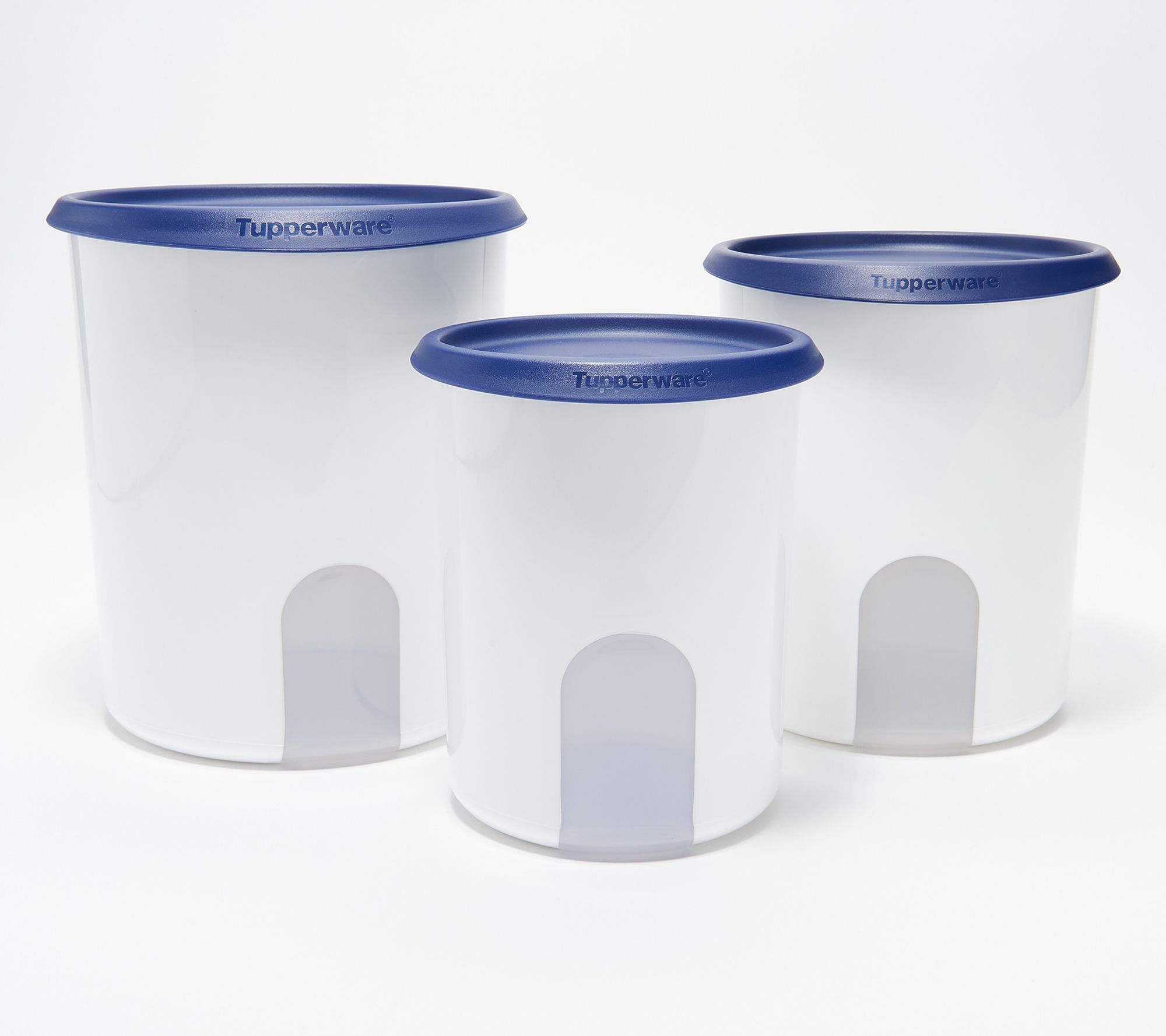 Tupperware One Touch Reminder 4-piece Canister Set 