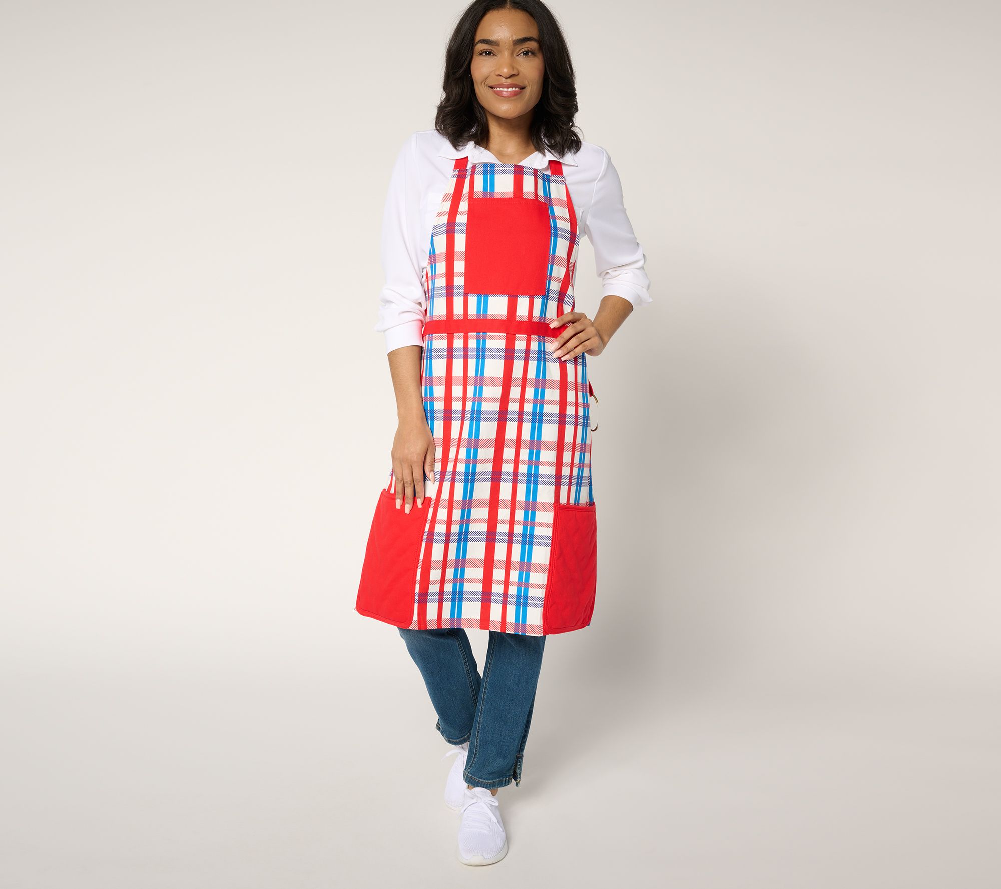 "As Is" Prepology 2-in-1 Apron w/ Built in Oven Mitts
