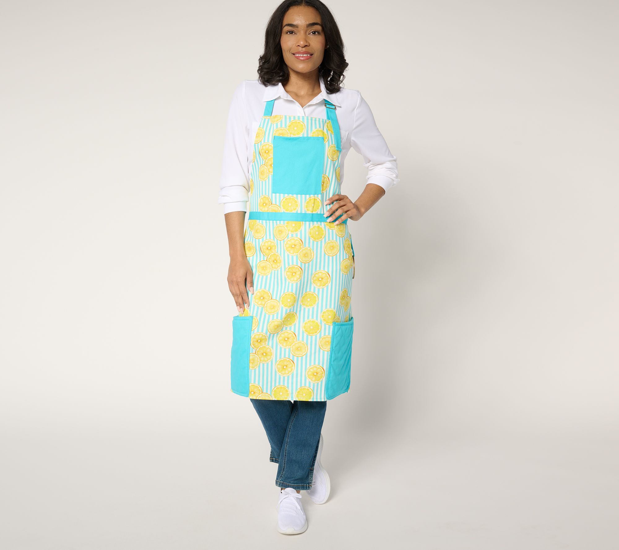 "As Is" Prepology 2-in-1 Apron w/ Built in Oven Mitts
