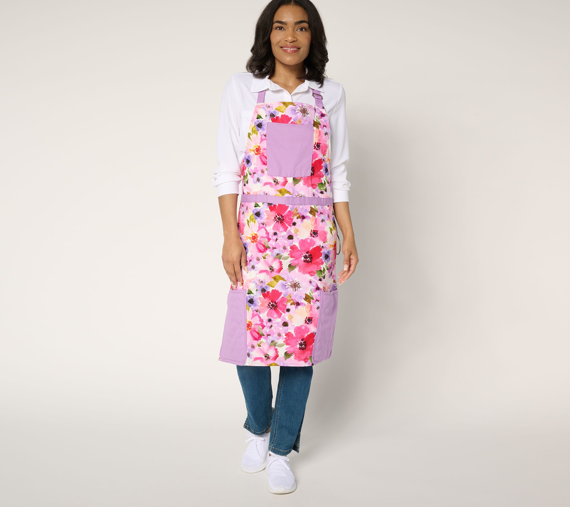 "As Is" Prepology 2-in-1 Apron w/ Built in Oven Mitts