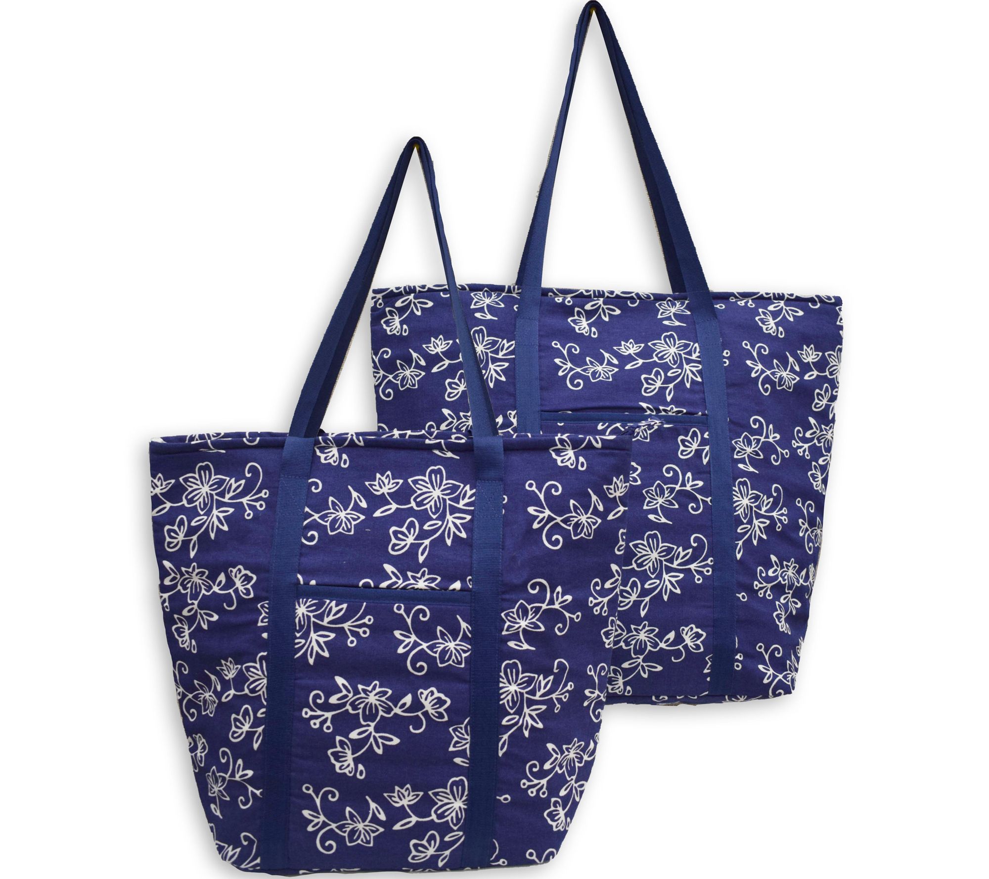 Temp-tations Set of 2 Insulated Printed Market Totes
