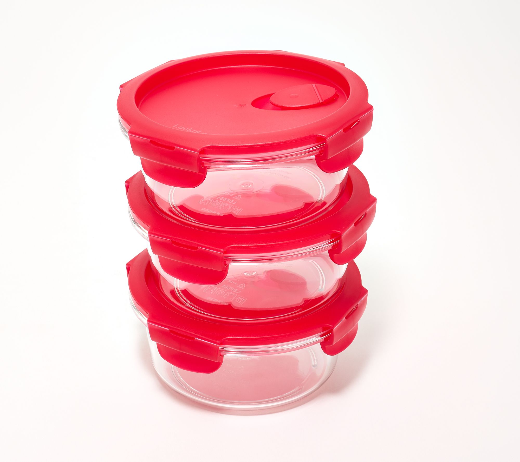 LocknLock Set of 3 Tritan Bowls w/ Vented Lids