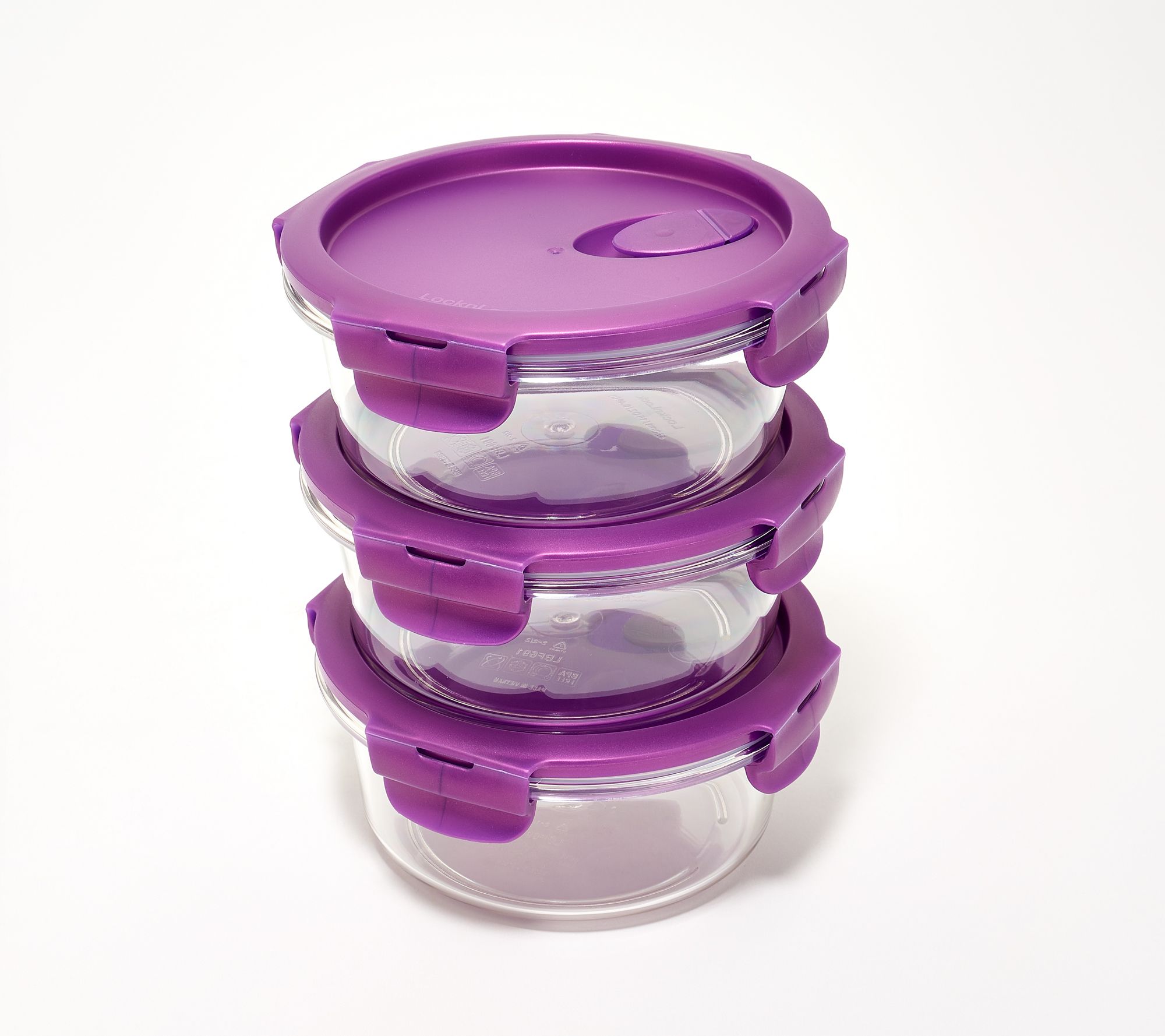 LocknLock Set of 3 Tritan Bowls w/ Vented Lids
