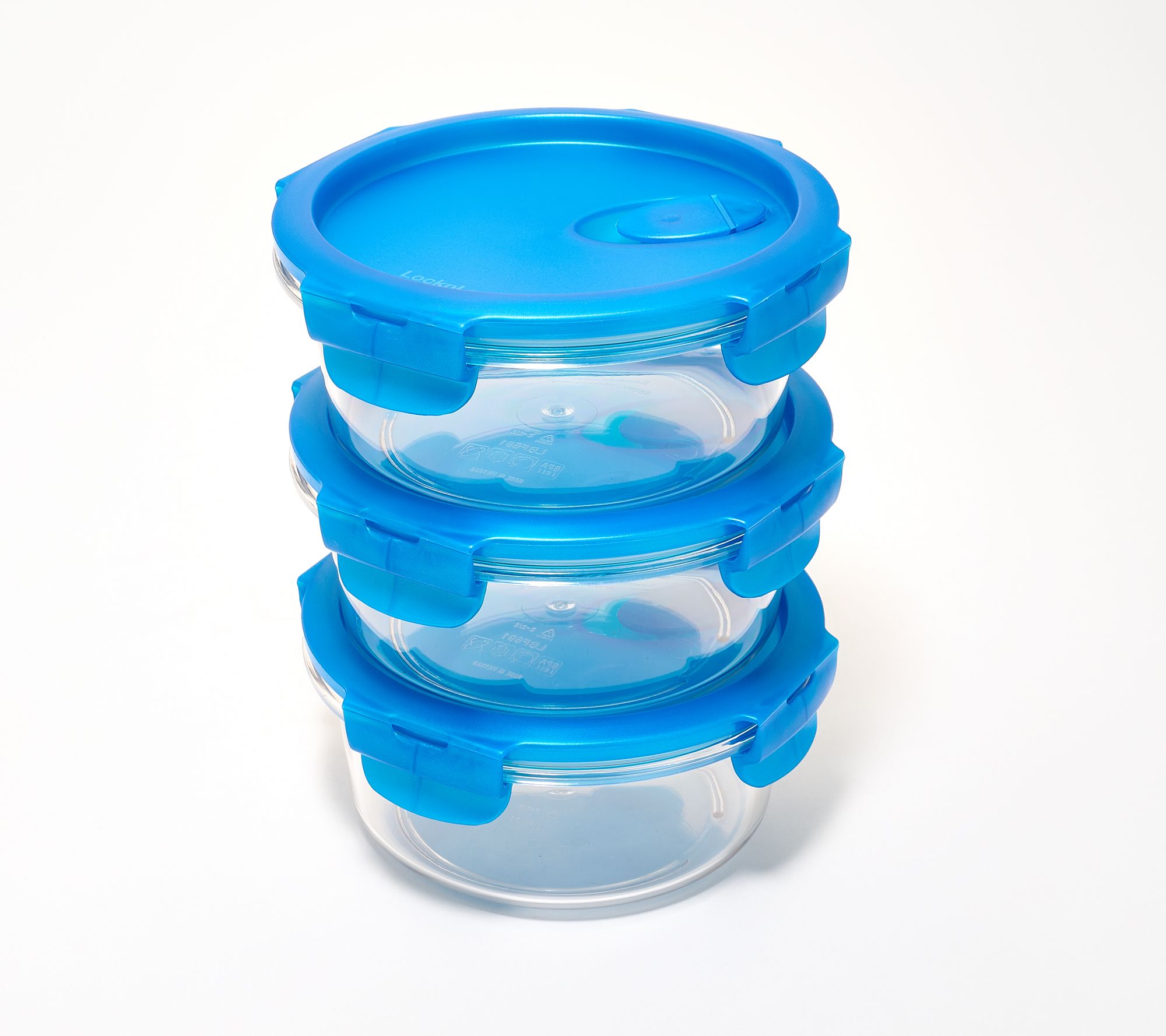 LocknLock Set of 3 Tritan Bowls w/ Vented Lids