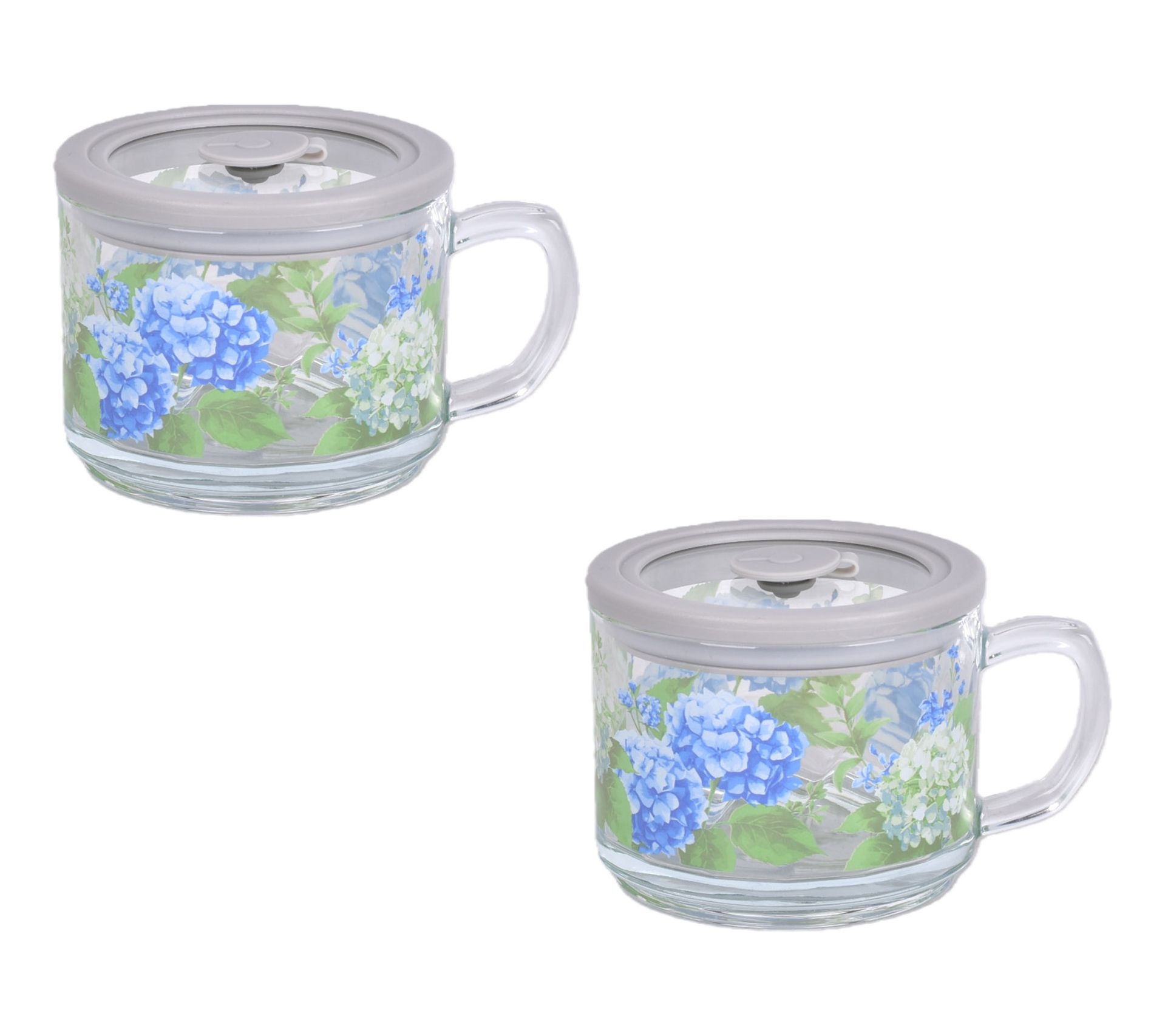 Temp-tations Set of 2 16-oz Glass Meal Mugs with Vented Glass Lids