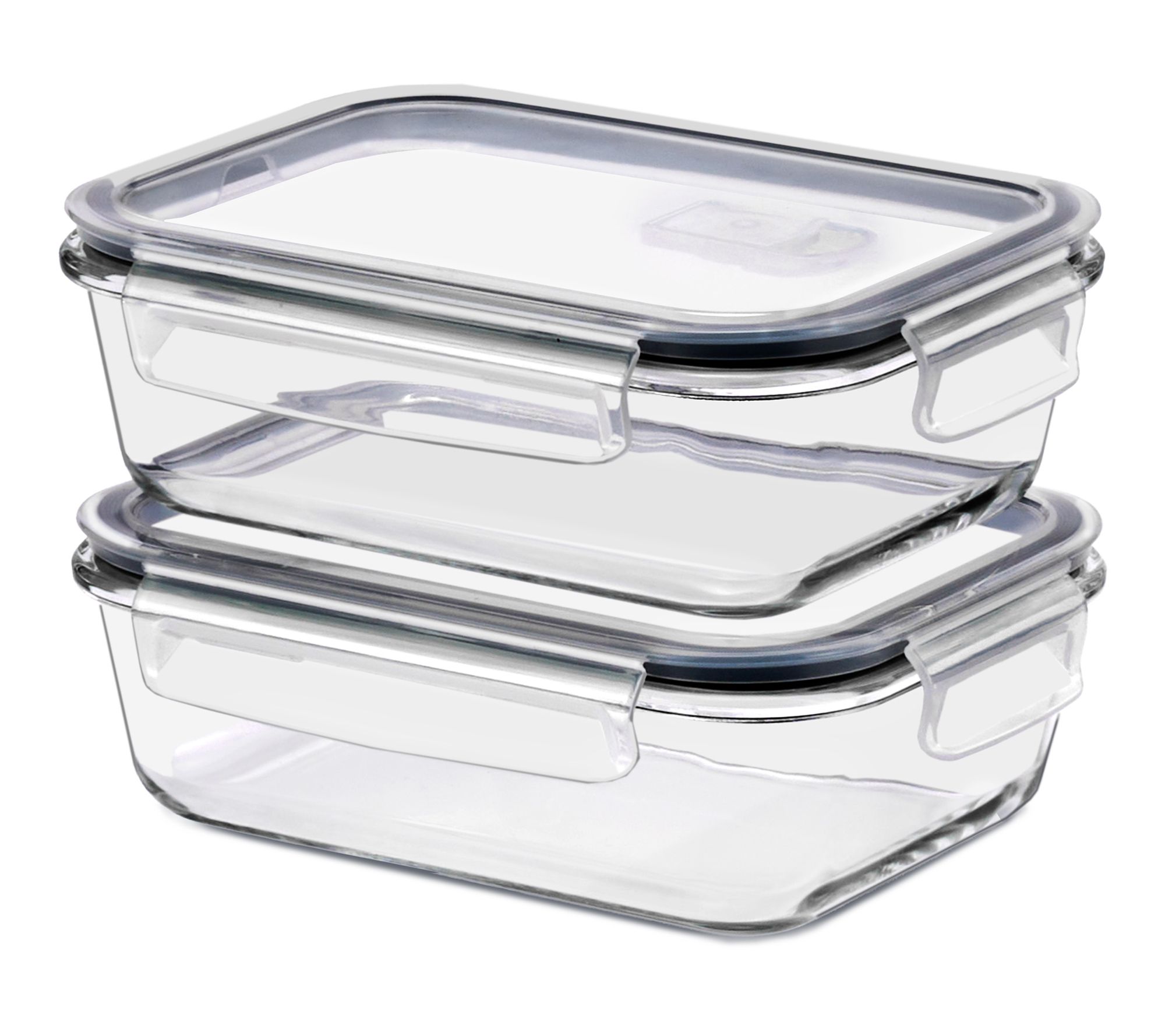 Sorbus Set of 2 50oz Glass Food Containers w/ Steam Vent