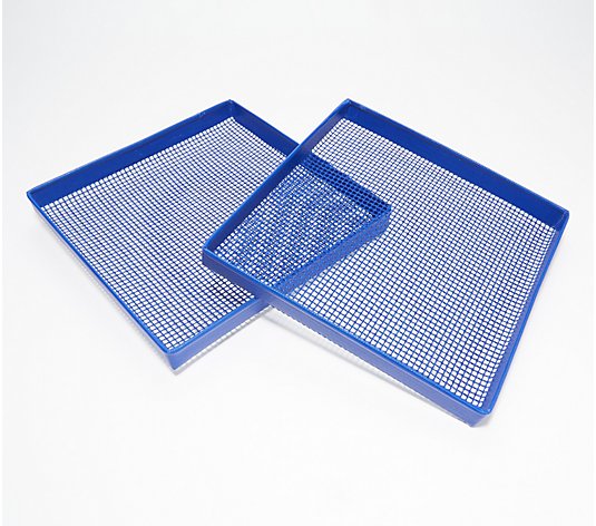 Cook's Essentials Set of (2) 10"x10" Mesh Cooking Trays