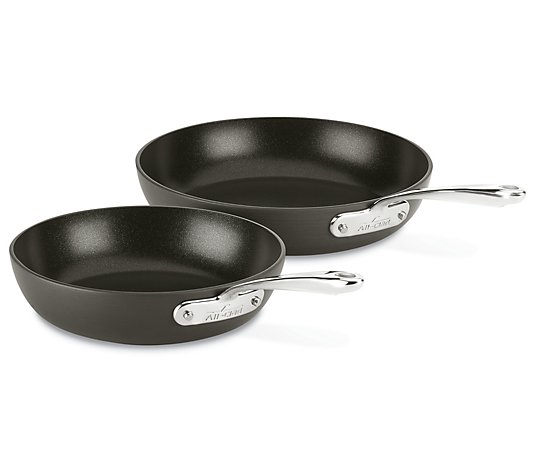 All-Clad Essentials Set of (2) Hard Anodized No nstick Fry Pan