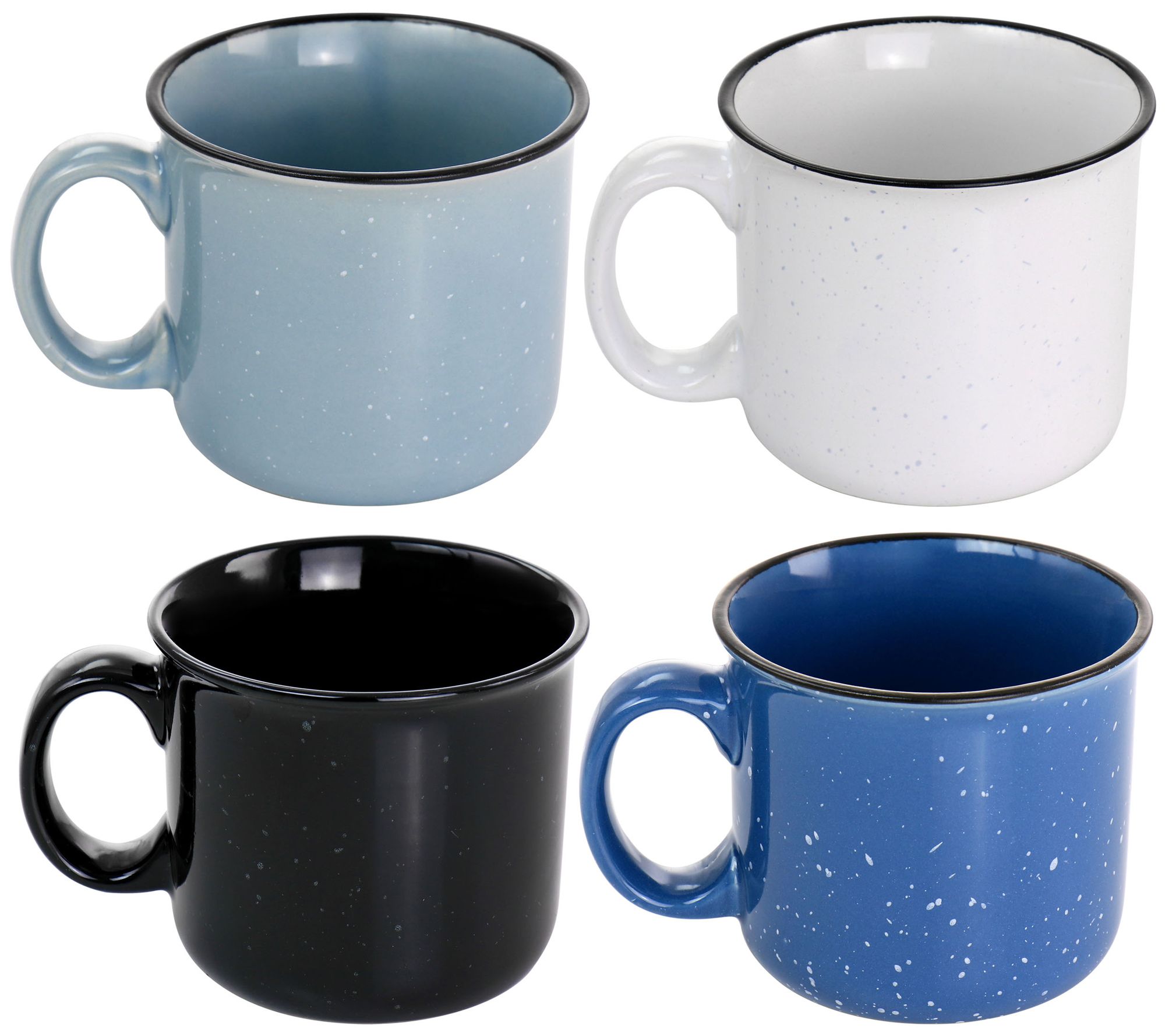 Mr. Coffee Travertine 16 oz. Blue Stoneware Stainless Steel Travel Mug with Lid