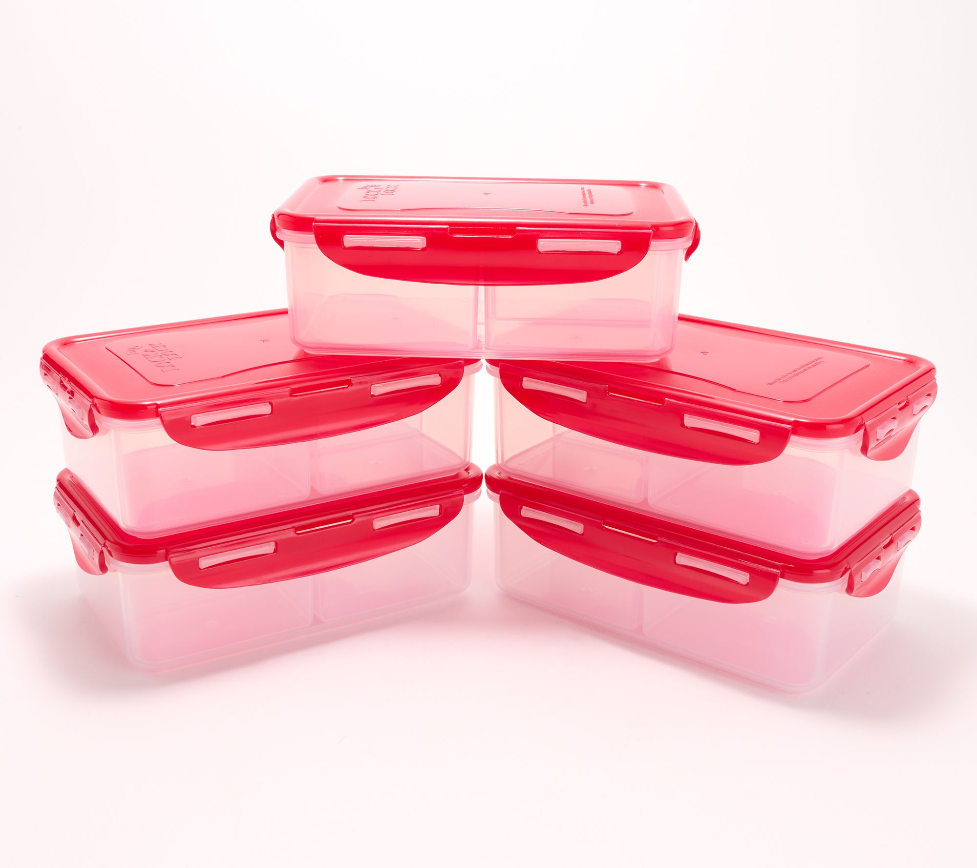 LocknLock Set of 5 Rectangles with Divider Inserts