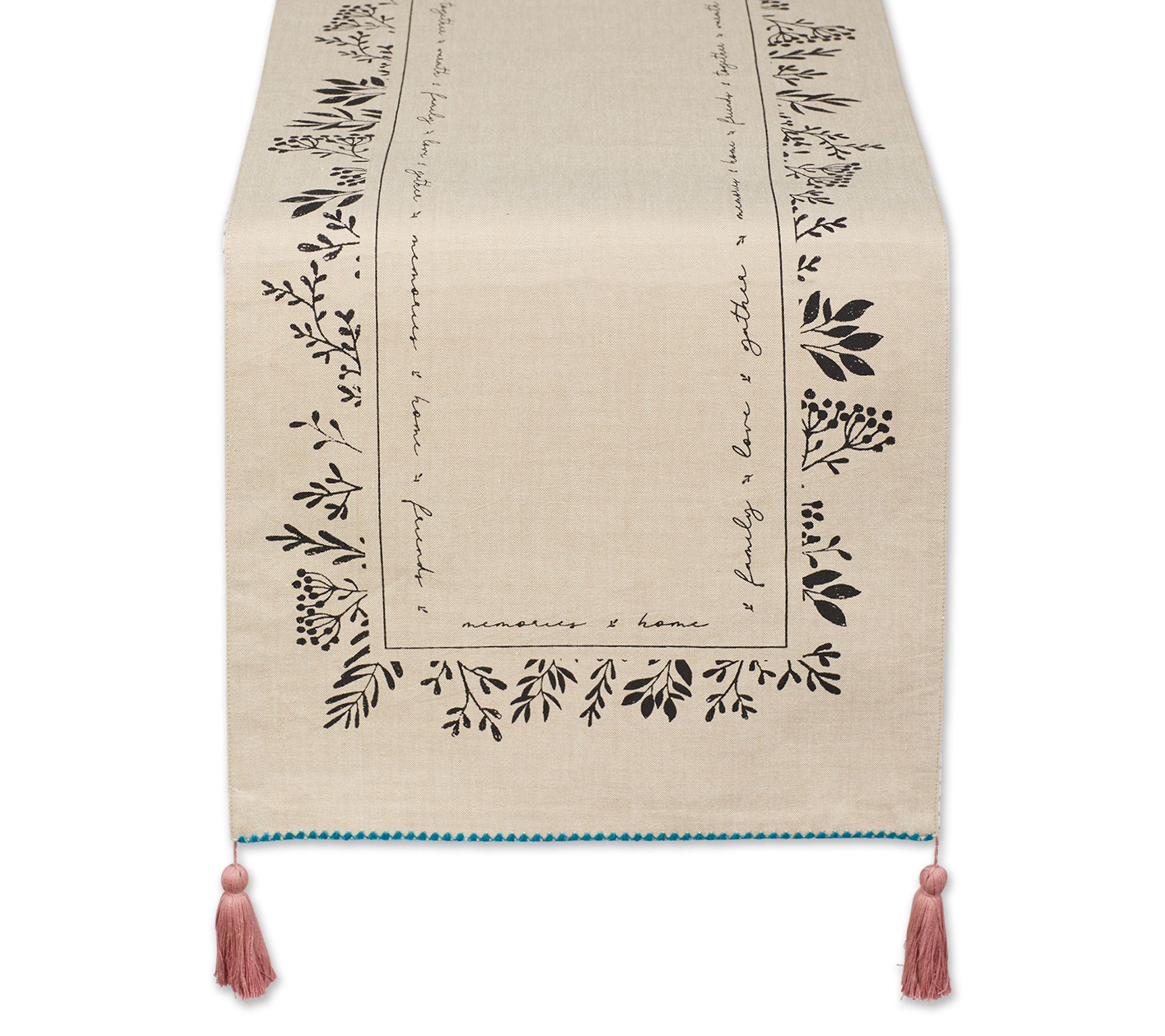 Design Imports Gather Together Embellished Table Runner 14x72