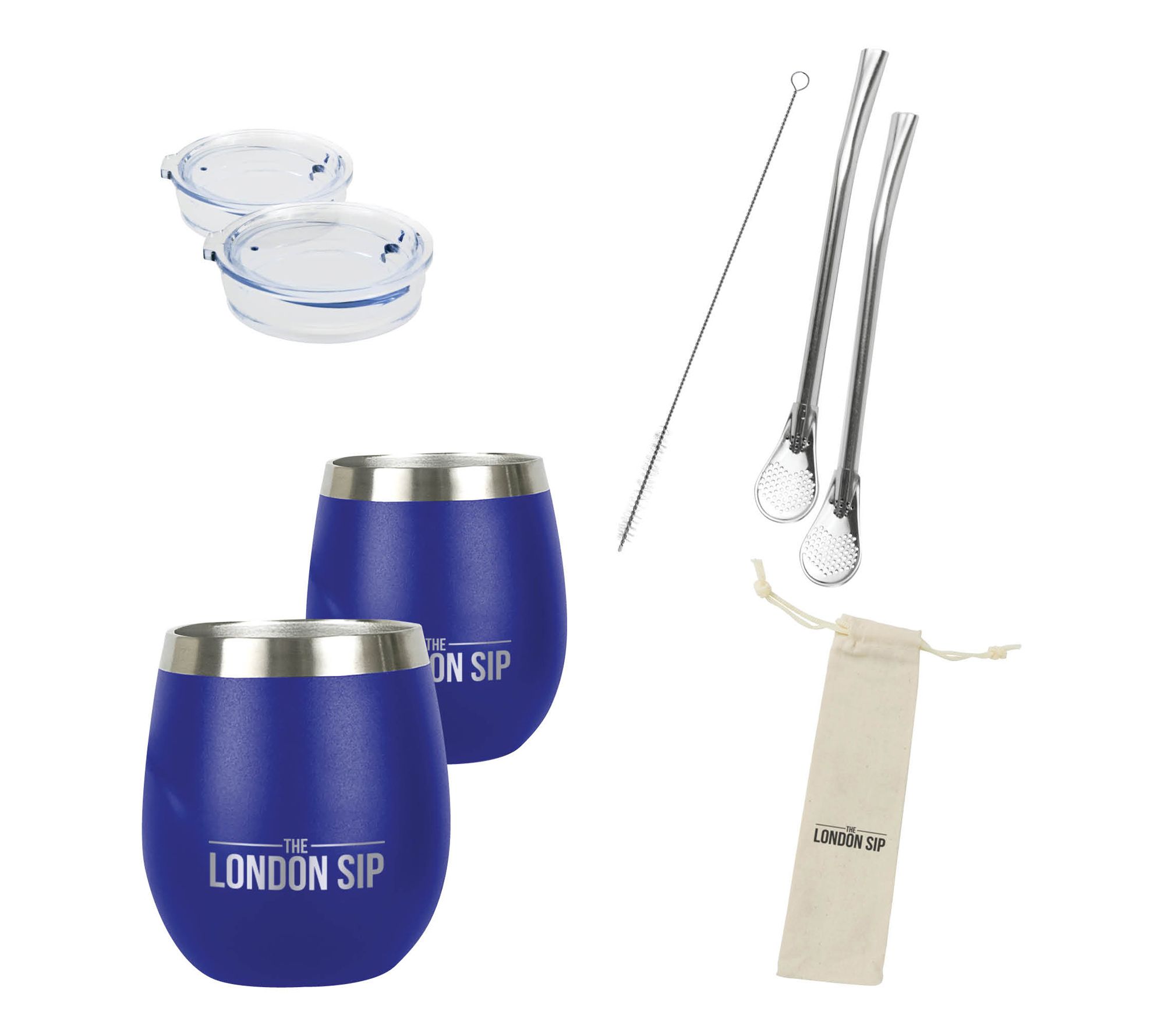 The London Sip Set of 2 8 oz Yerba Mate Cups