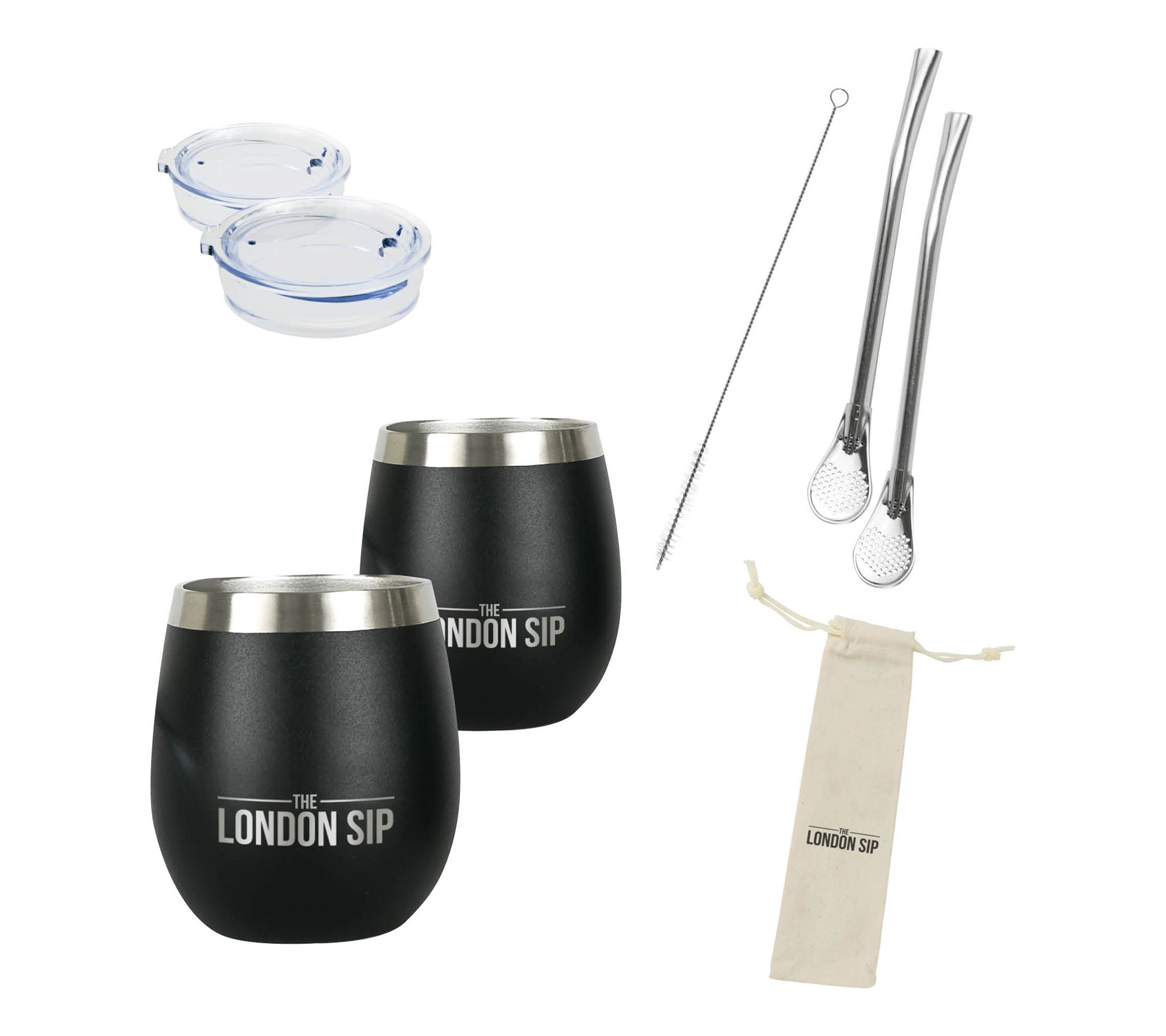 The London Sip Set of 2 8 oz Yerba Mate Cups