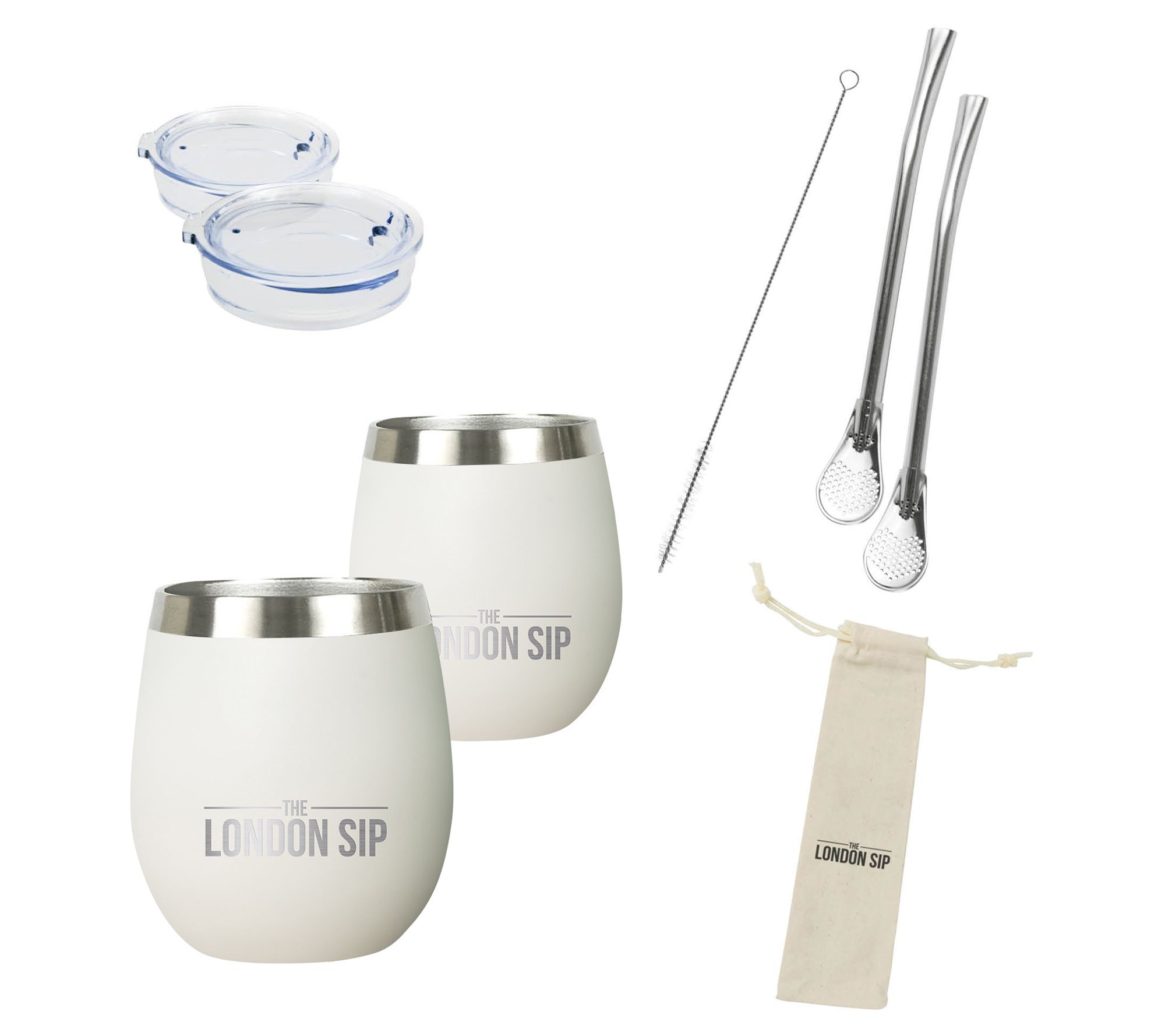 The London Sip Set of 2 8 oz Yerba Mate Cups