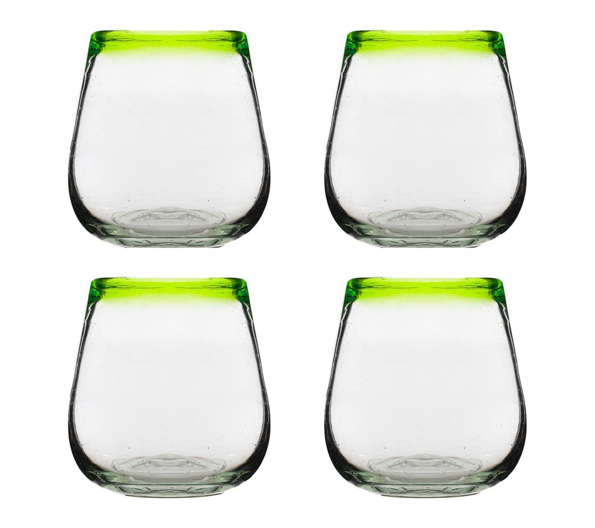 10 Strawberry Street Set of 4 Lime Rim Mexican temless Wine G