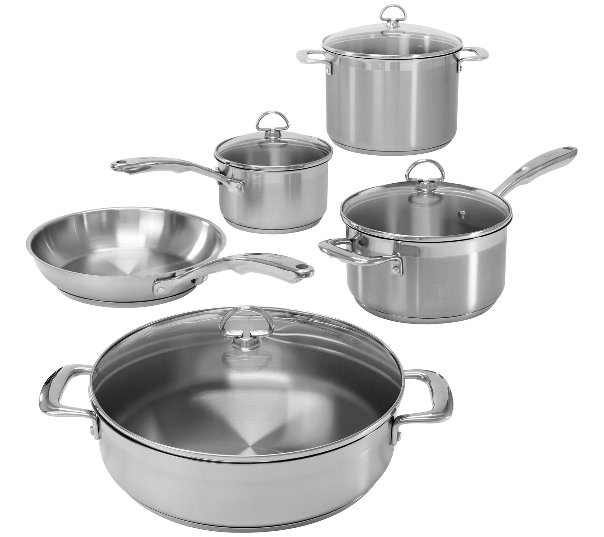 Buy Bergner Gourmet Induction Stainless Steel Cookware Set (9 Pc