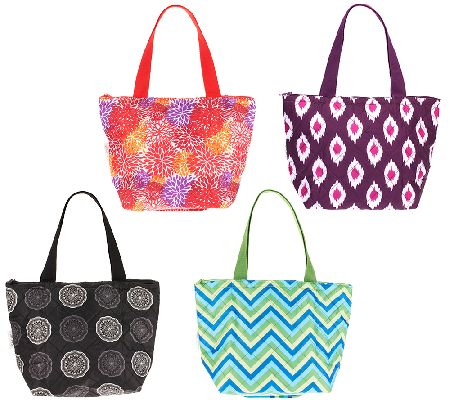 Sachi Set of 4 Insulated Lunch Totes with Gift Boxes - QVC.com