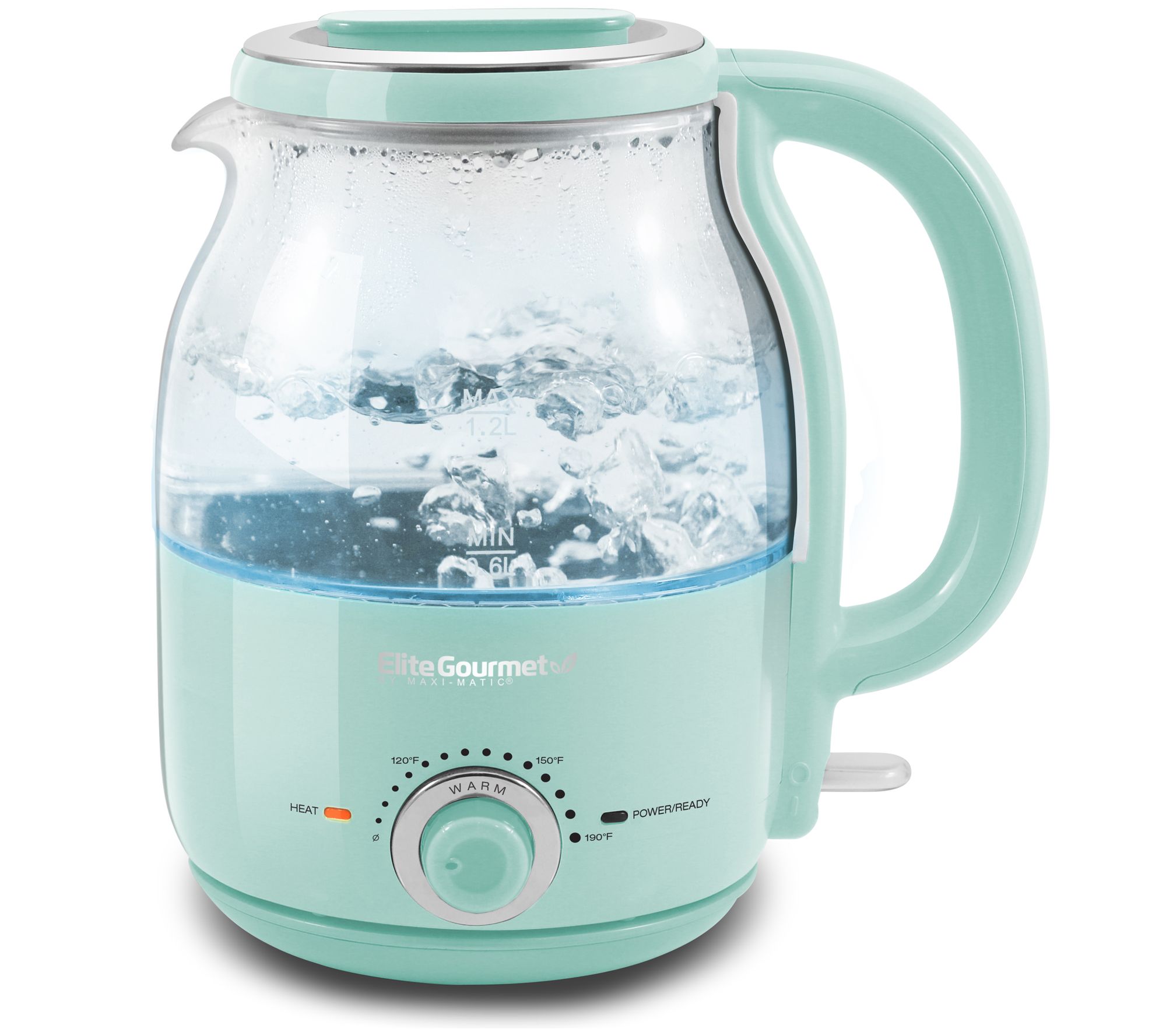 Elite Gourmet 1.2L Electric Honeypot Glass Kettle