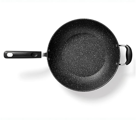 THE ROCK by Starfrit 12.5 in. Nonstick Wok withHelping Handle
