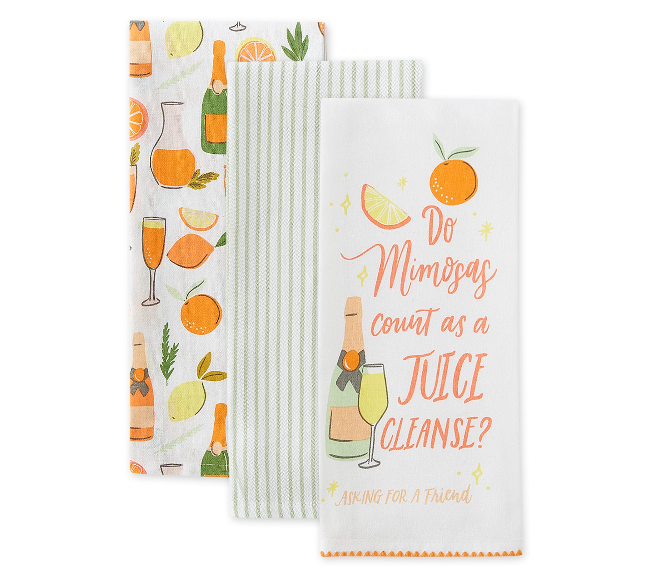 Design Imports Asst Summer Fruit Kitchen Towels - Set of 3