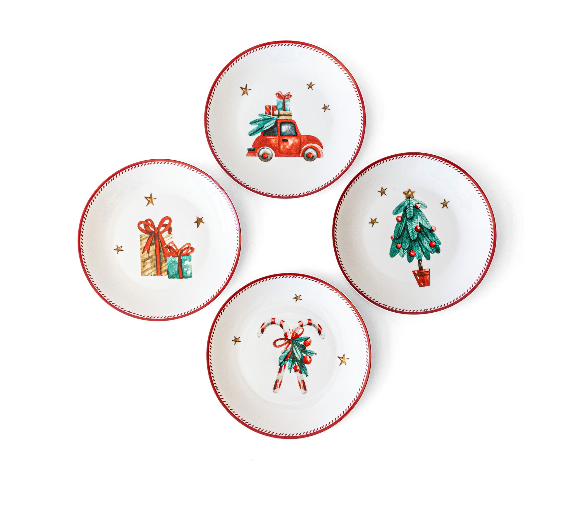 Over and Back Assorted Holiday Plates