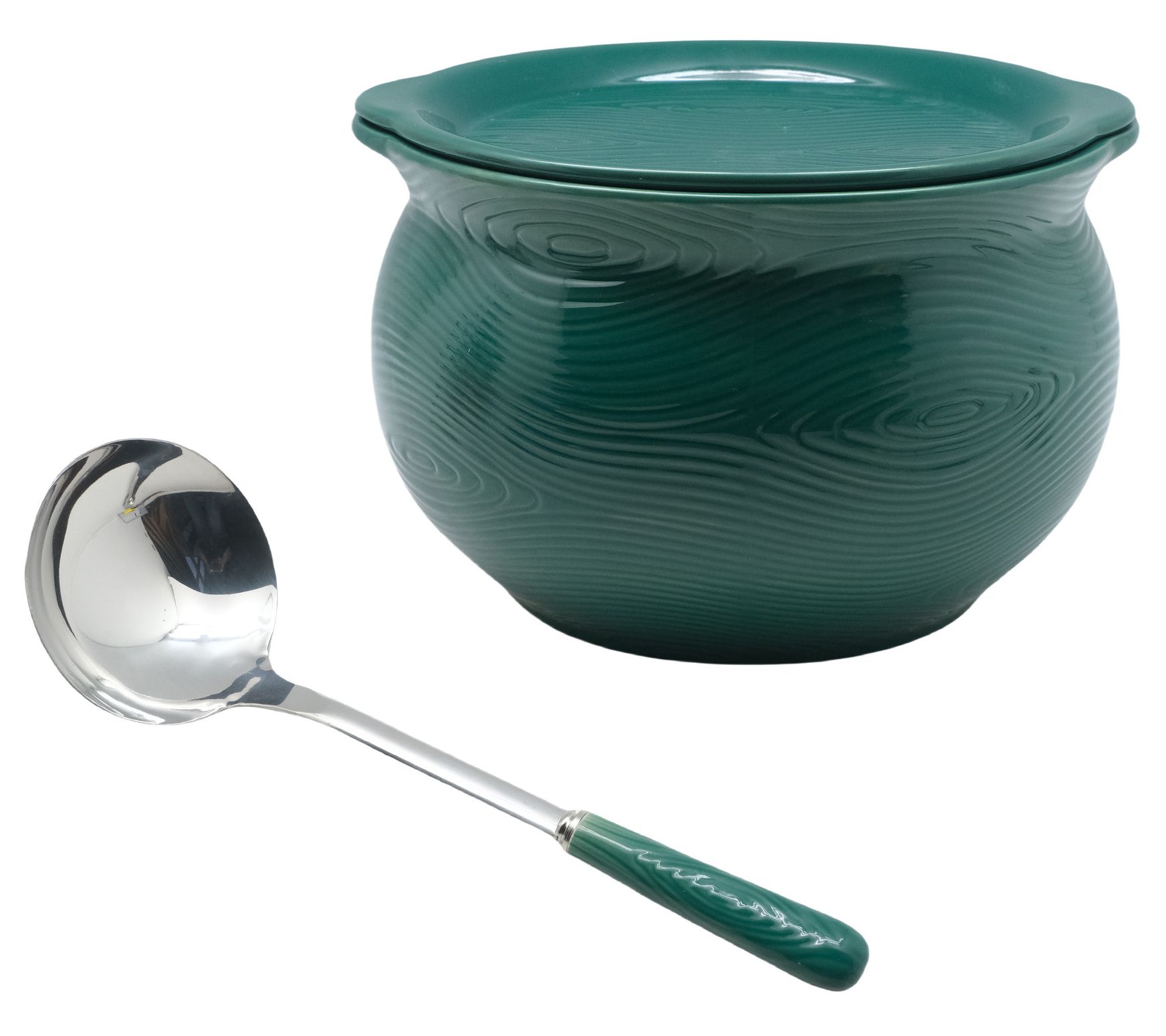 Temp-tations Woodland 3qt Soup Tureen with Lid-It and Spoon