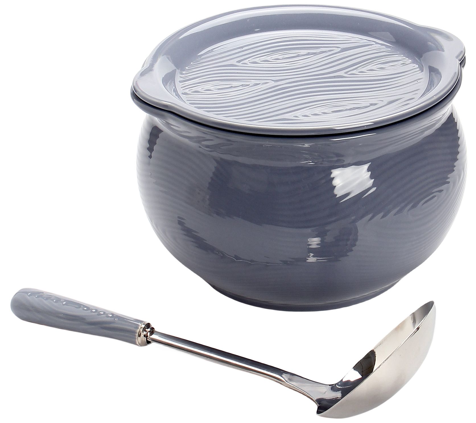 Temp-tations Woodland 3qt Soup Tureen with Lid-It and Spoon