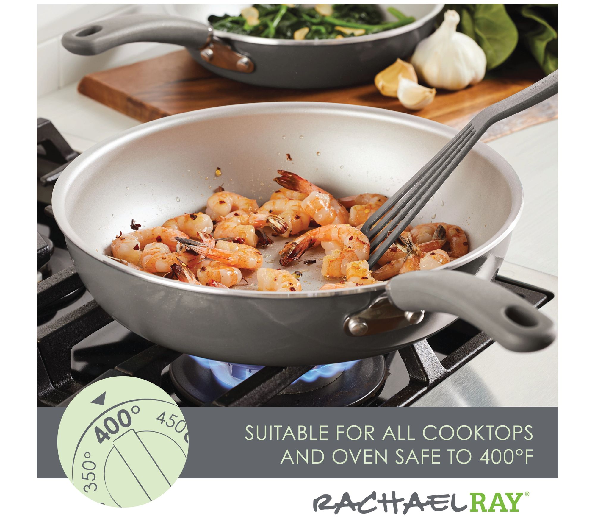 Rachael Ray Cook + Create 5qt Aluminum Nonstick Dutch Oven With