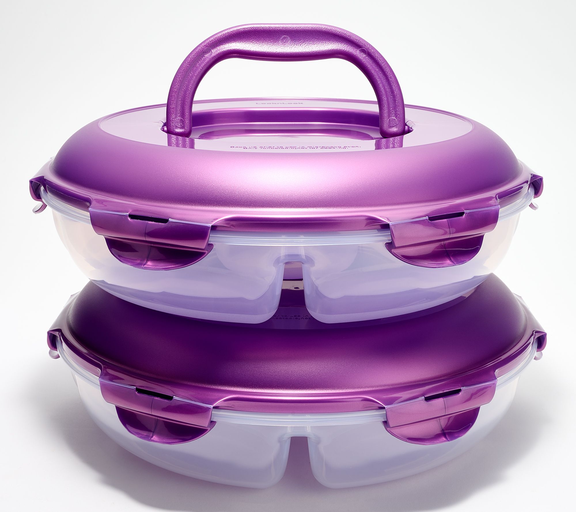 LocknLock Set of 2 Chip & Dip Storage Set w/ Handle Lids