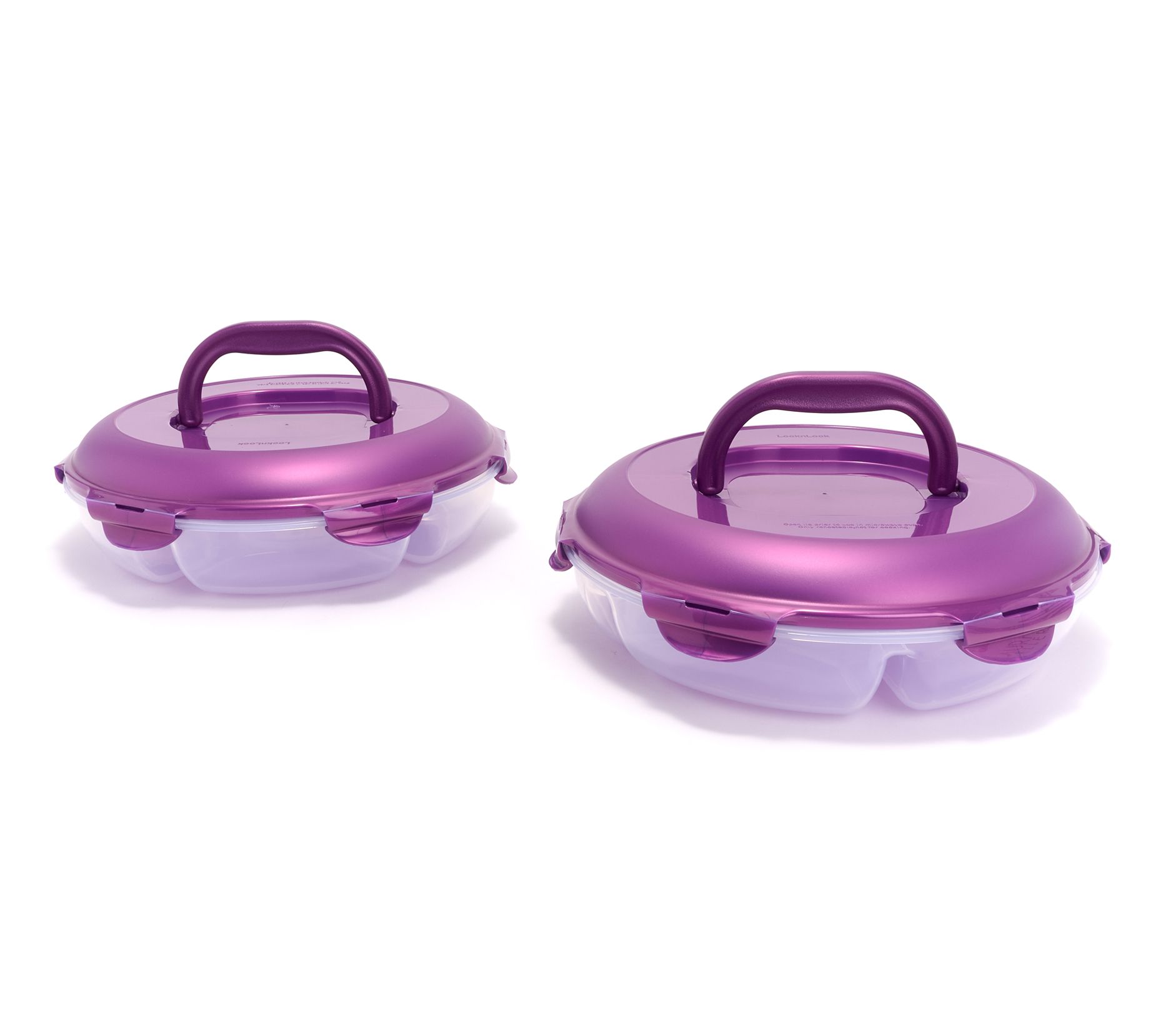 LocknLock Set of 2 Chip & Dip Storage Set w/ Handle Lids