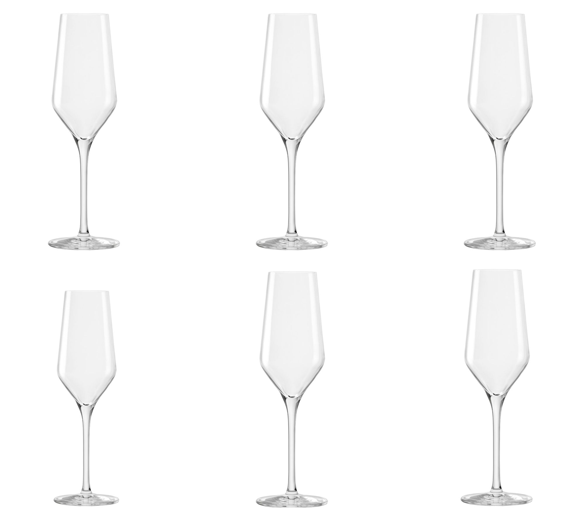 10 Strawberry Street Set of 6 Breckenridge Flute