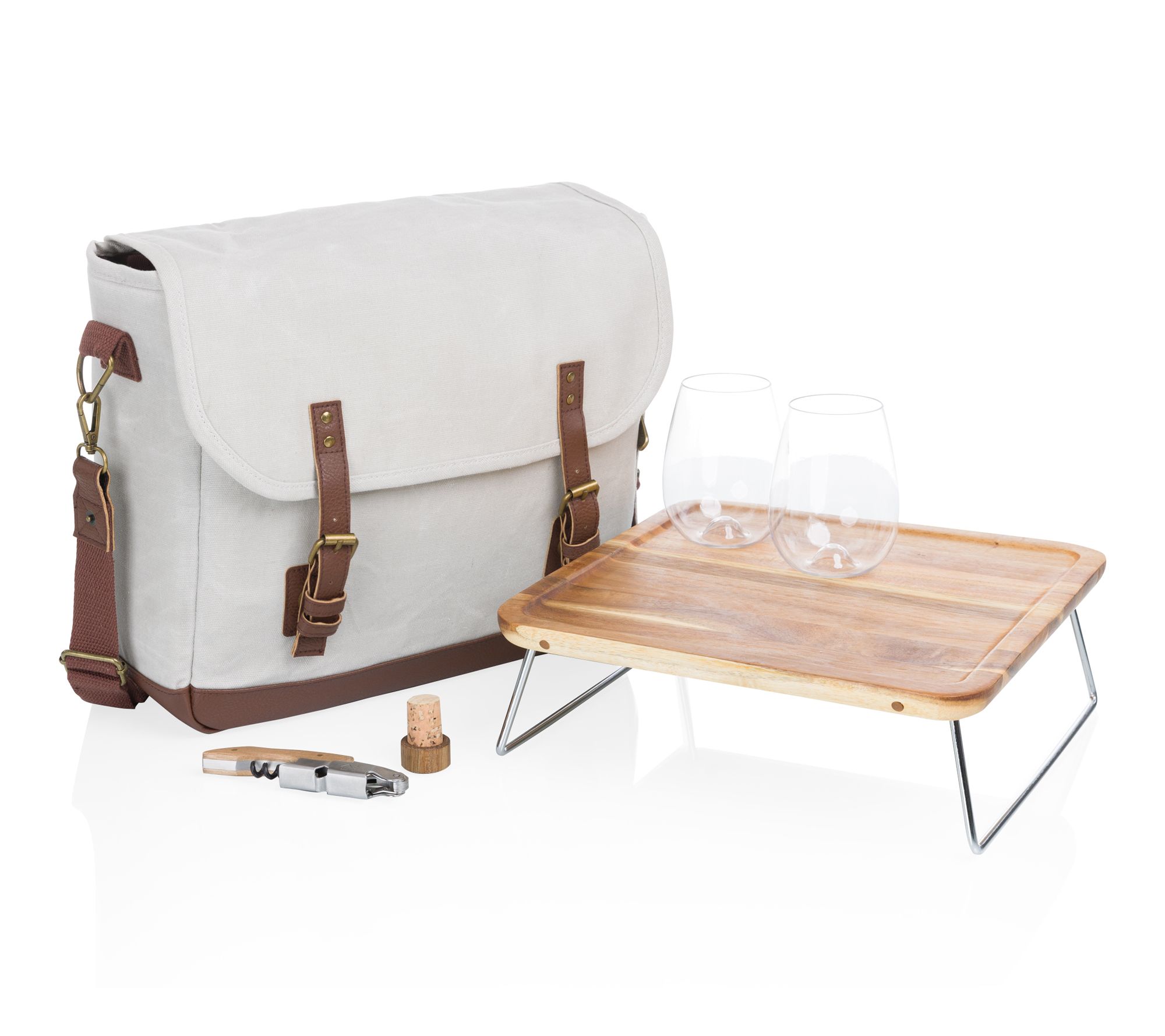 Legacy Adventure Wine Tote Bag with Wine Glasse s & Mini Table