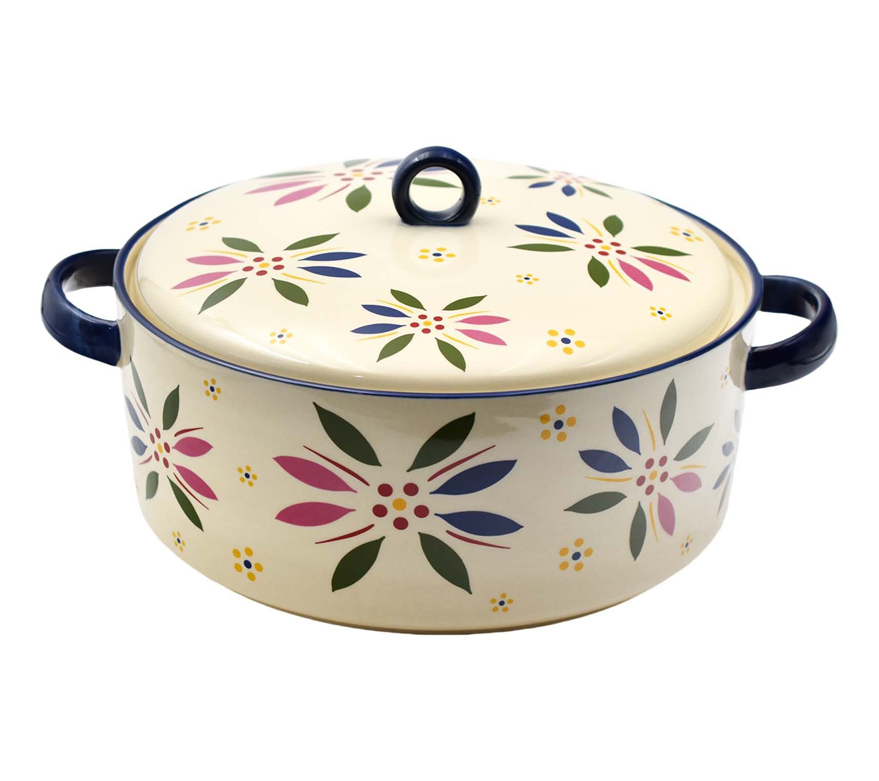 "As Is" Temp-tations 3-qt Round Lidded Baker with Handles