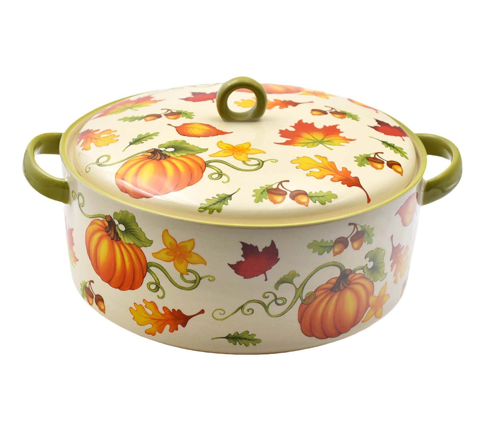 "As Is" Temp-tations 3-qt Round Lidded Baker with Handles