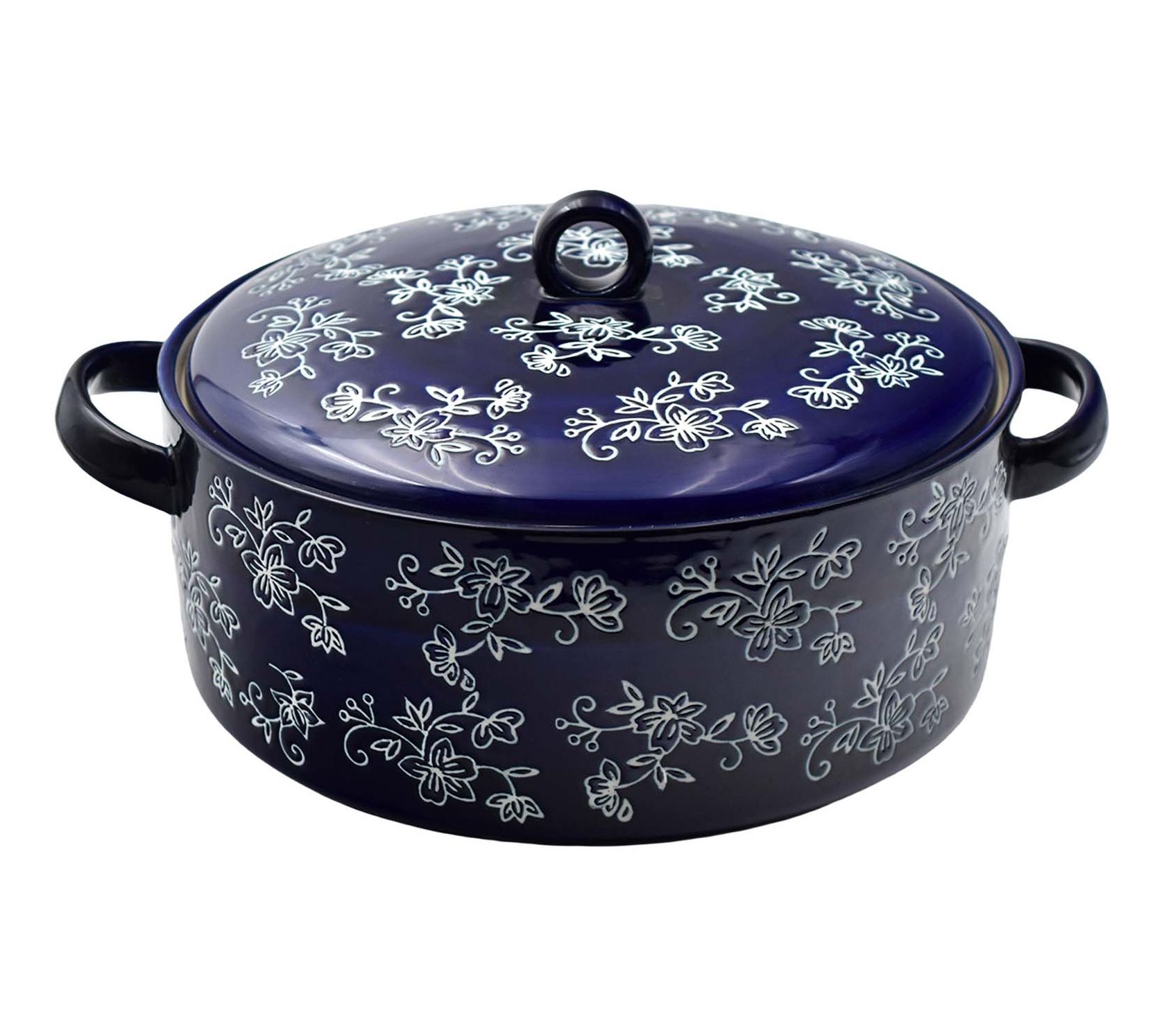 "As Is" Temp-tations 3-qt Round Lidded Baker with Handles