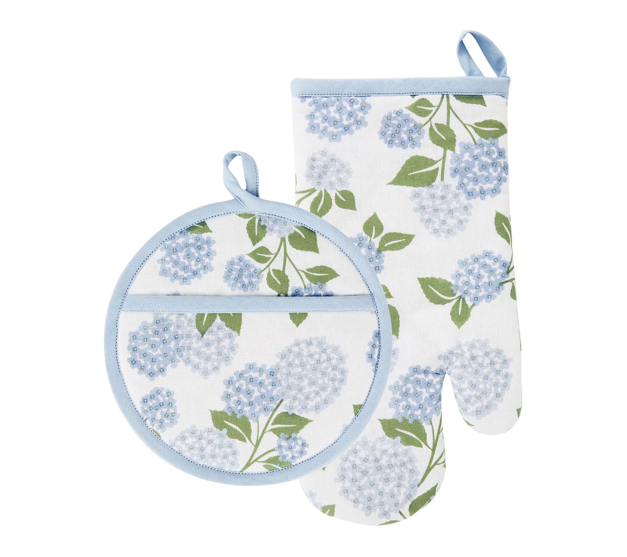 Design Imports Hydrangea Garden Printed Potholder & Oven Mitt
