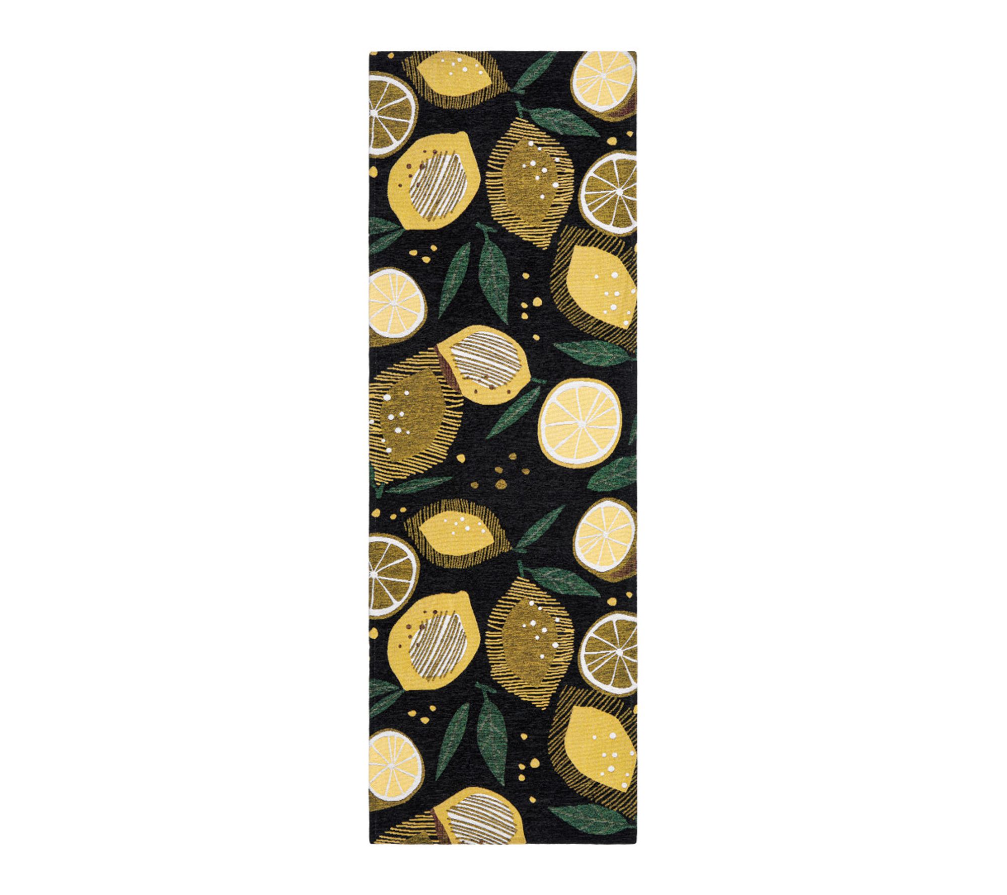 TCLI Livie Fres h Lemon Washabl e 24"x72" Kitch en Mat